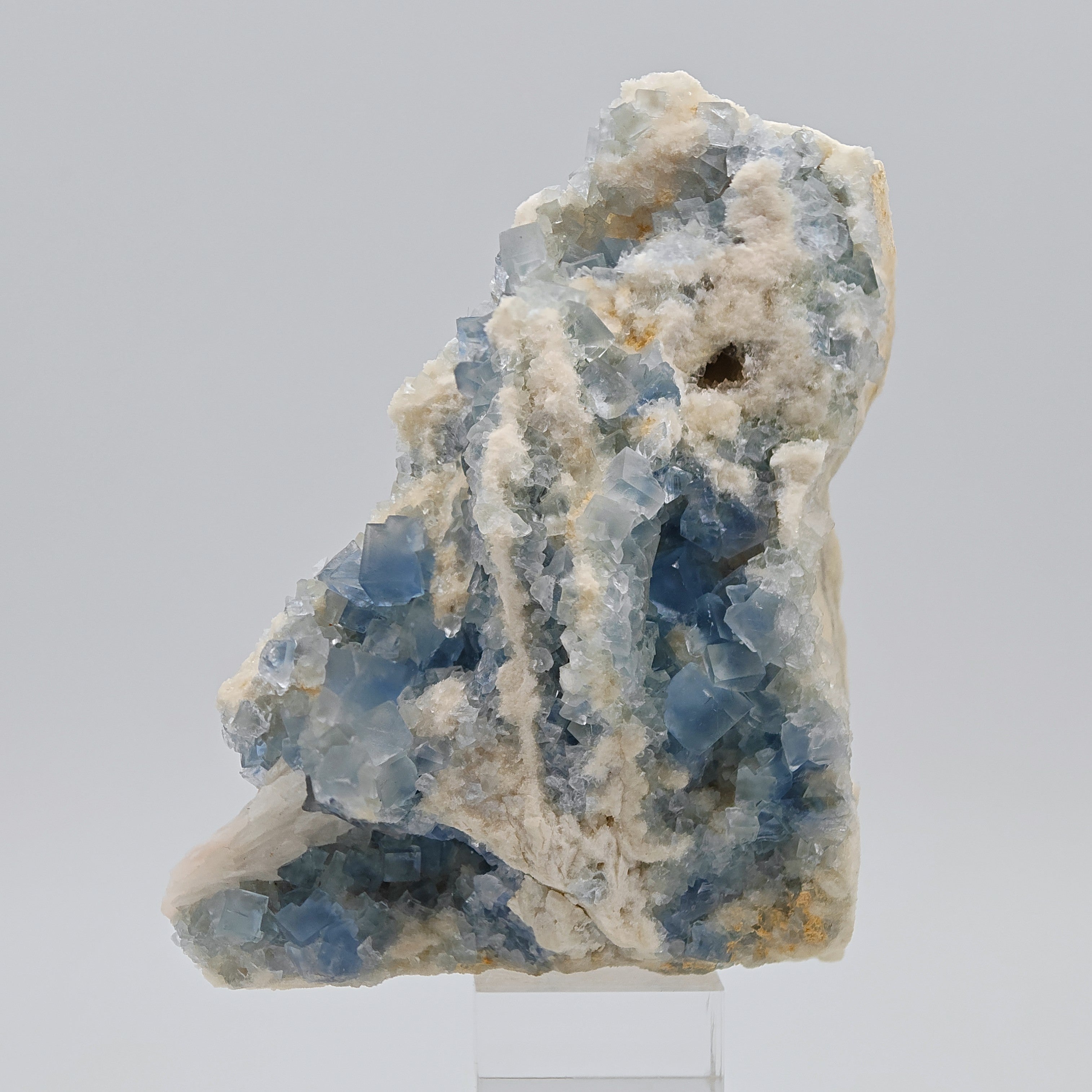 FLUORITE – Vivid Blue Cubic Crystals, Blanchard Mine, New Mexico, USA