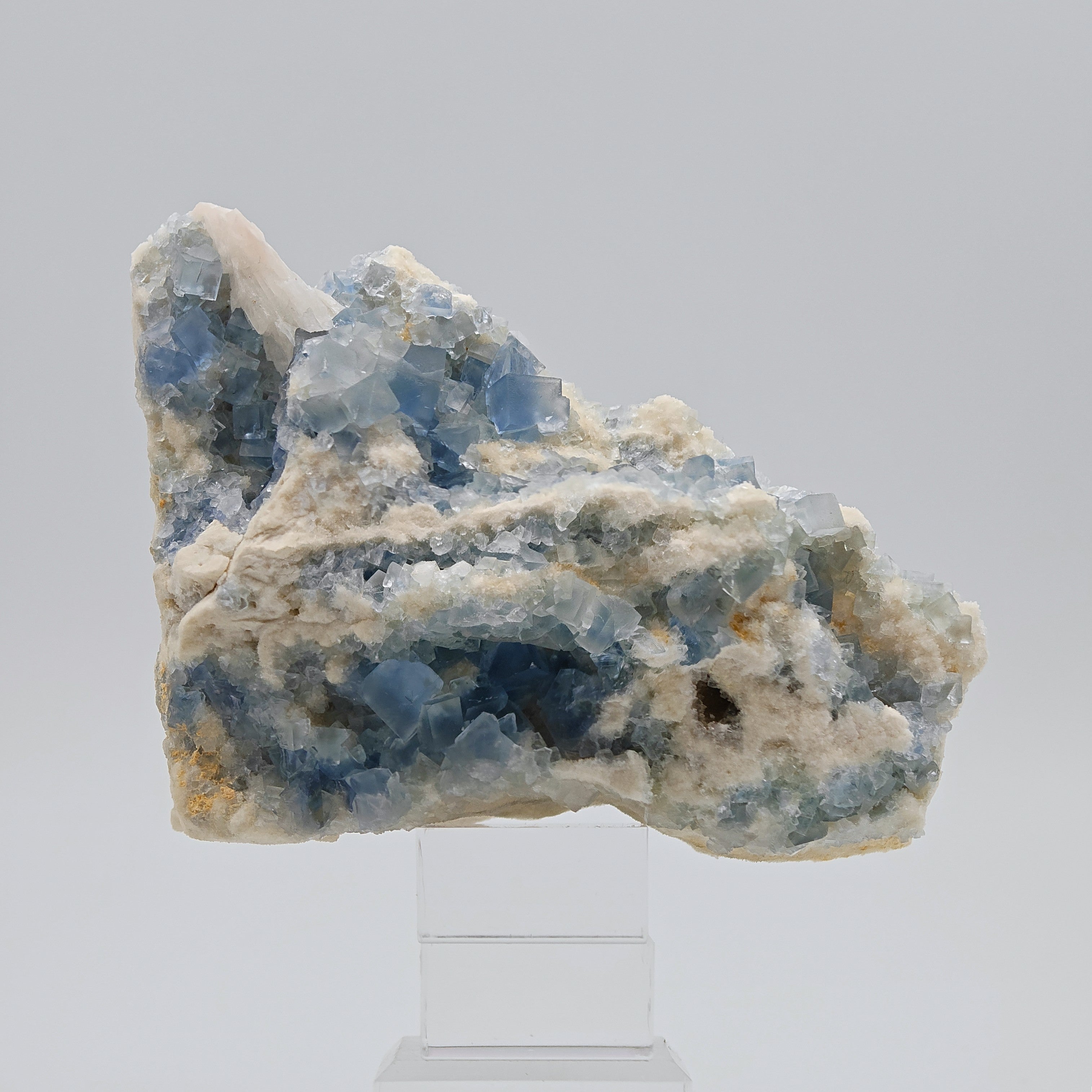 FLUORITE – Vivid Blue Cubic Crystals, Blanchard Mine, New Mexico, USA