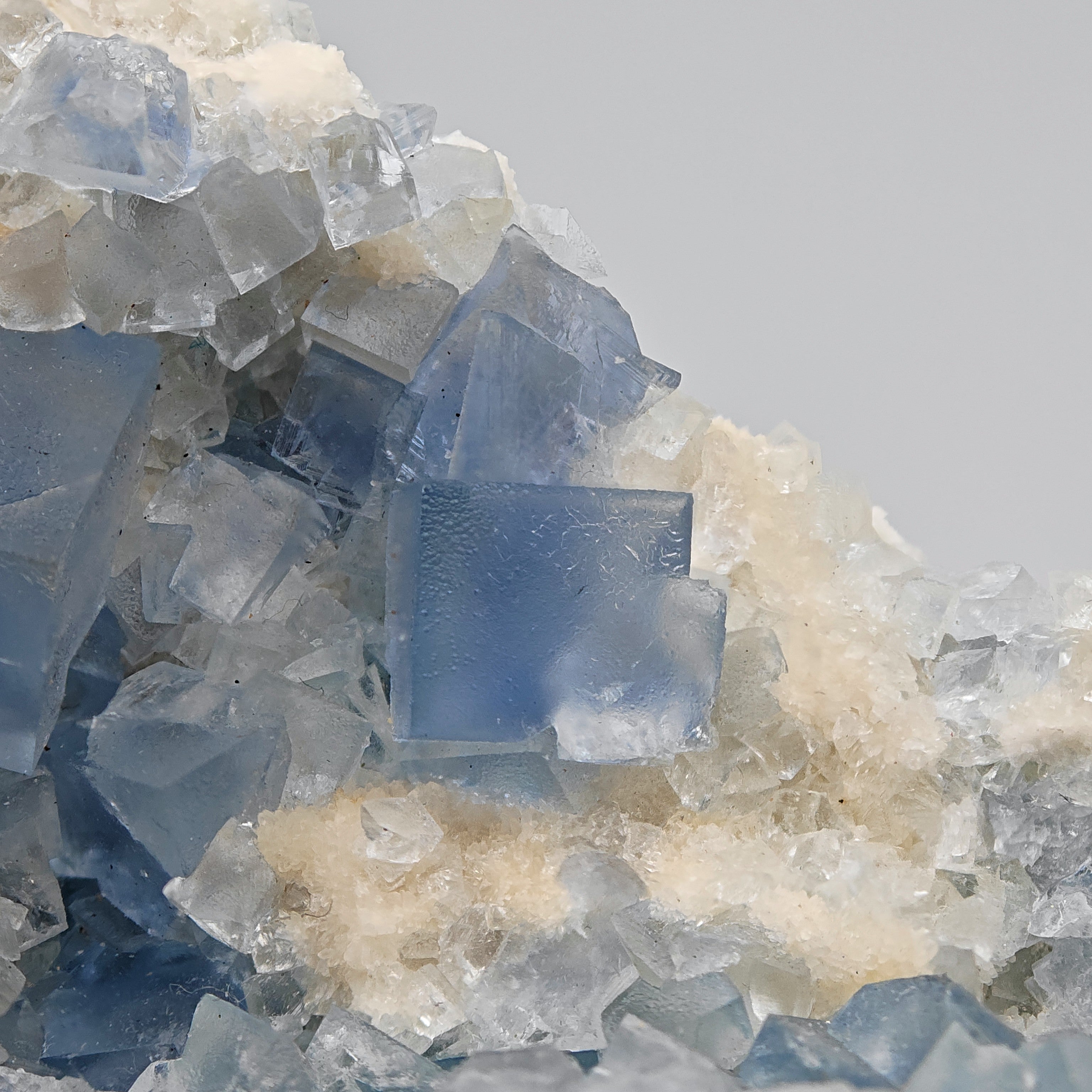 FLUORITE – Vivid Blue Cubic Crystals, Blanchard Mine, New Mexico, USA
