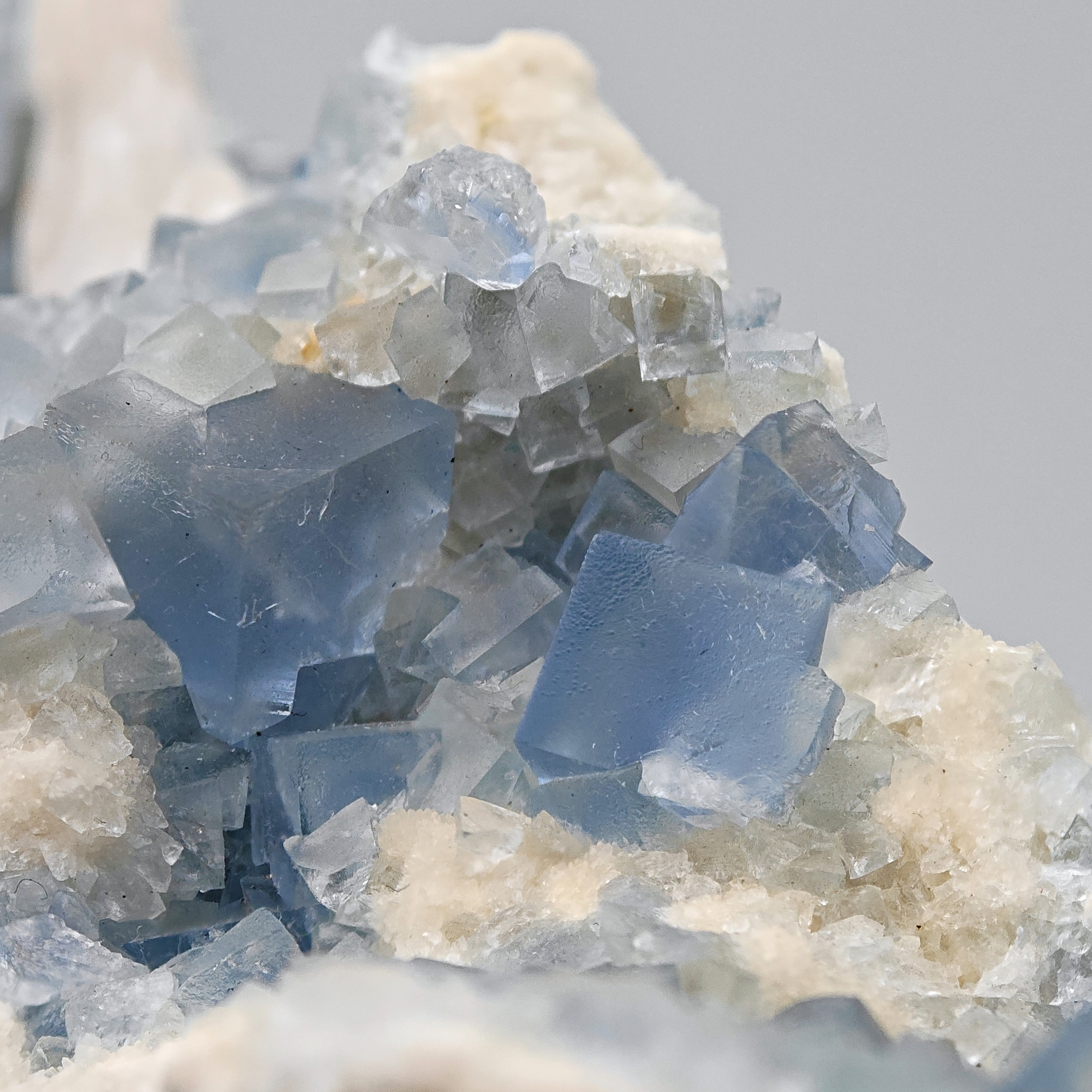 FLUORITE – Vivid Blue Cubic Crystals, Blanchard Mine, New Mexico, USA