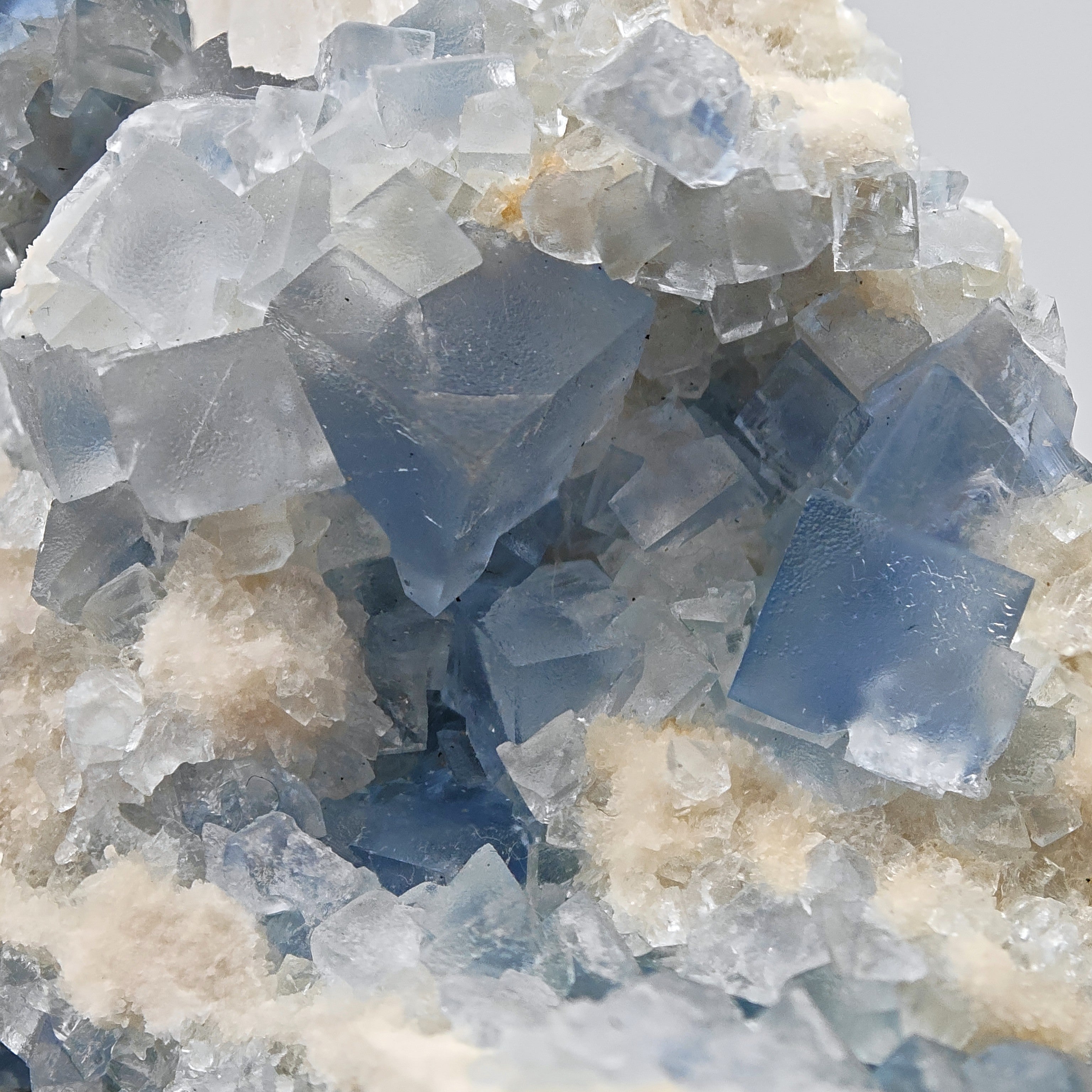 FLUORITE – Vivid Blue Cubic Crystals, Blanchard Mine, New Mexico, USA
