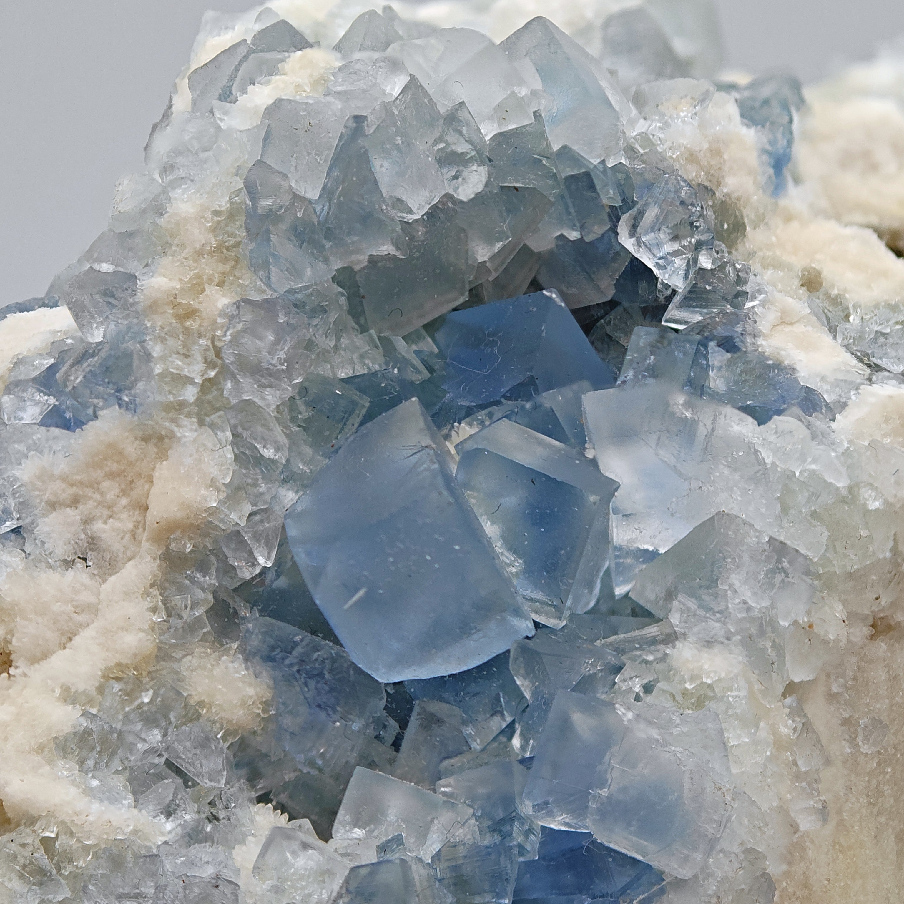 FLUORITE – Vivid Blue Cubic Crystals, Blanchard Mine, New Mexico, USA