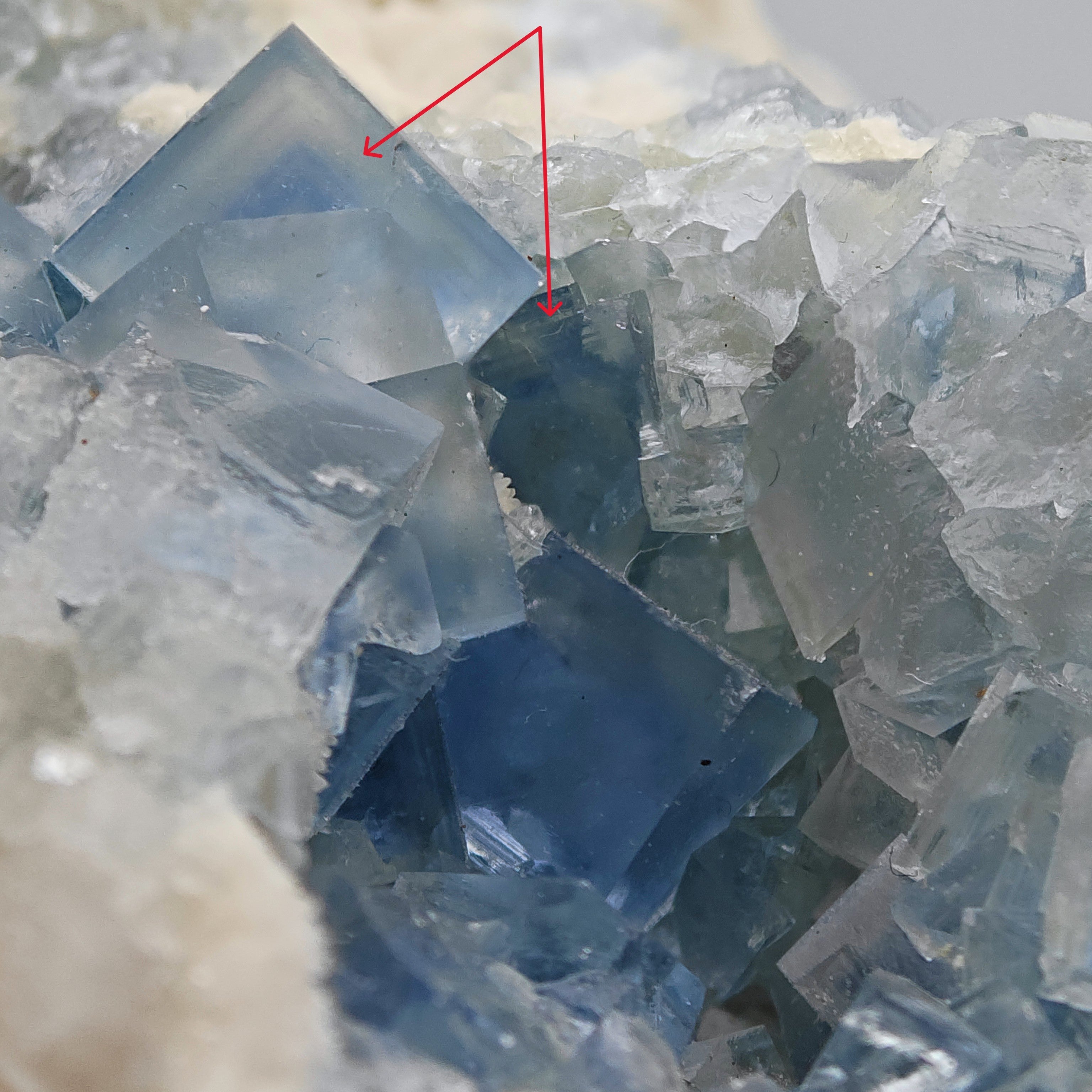 FLUORITE – Vivid Blue Cubic Crystals, Blanchard Mine, New Mexico, USA
