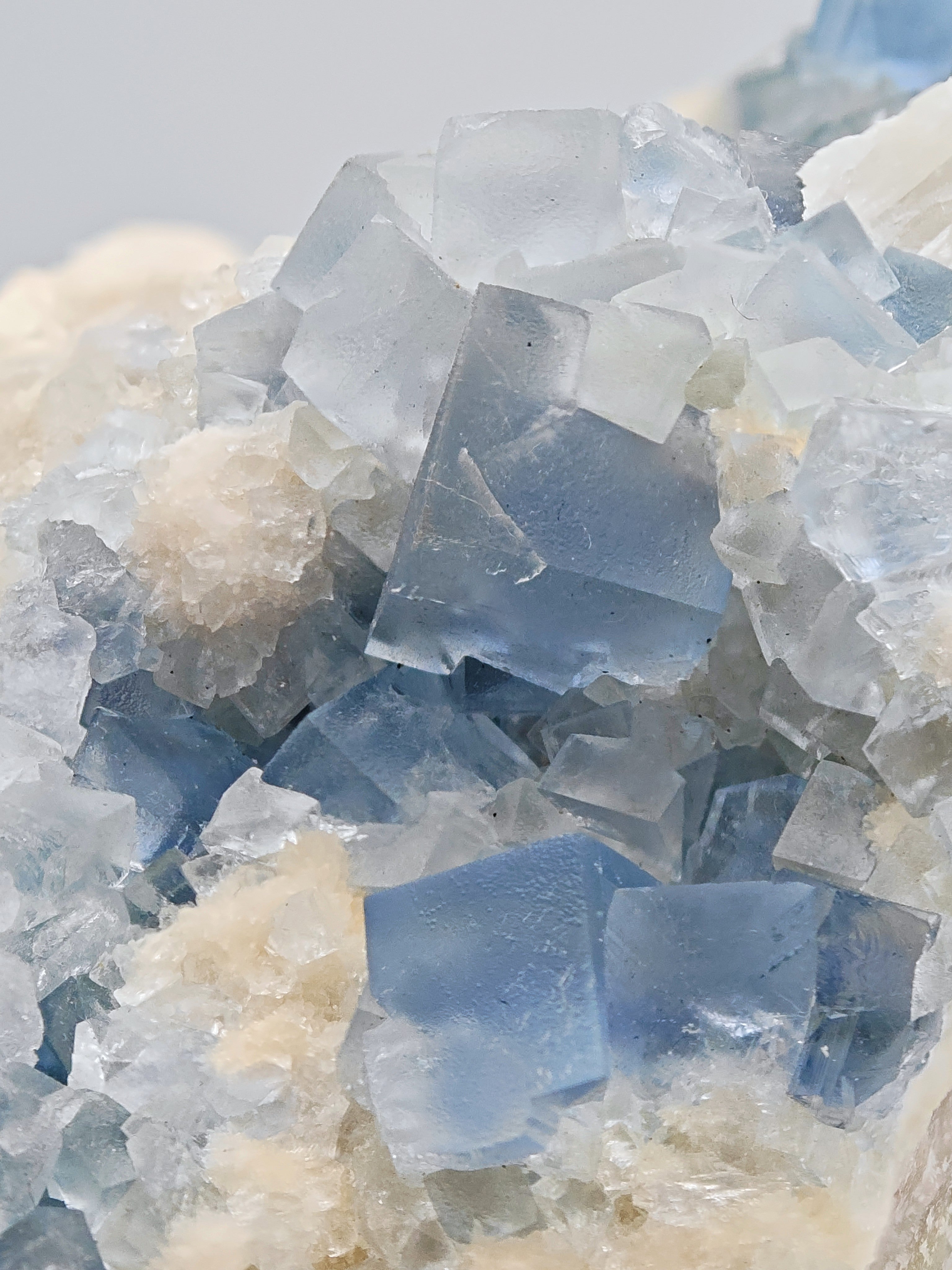 FLUORITE – Vivid Blue Cubic Crystals, Blanchard Mine, New Mexico, USA