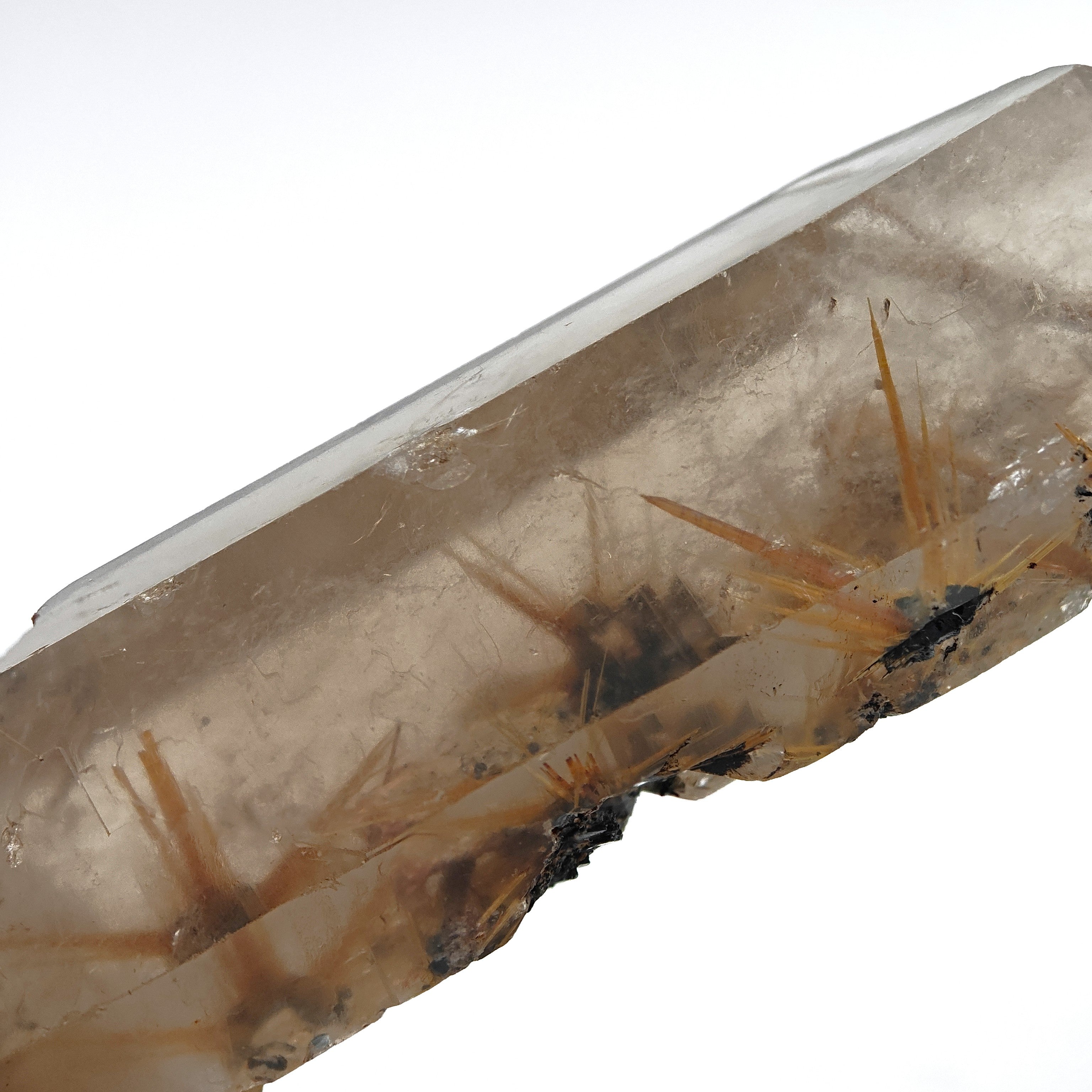 RUTILE & SMOKY QUARTZ – Large Golden Crystal Stars on Hematite, Brazil