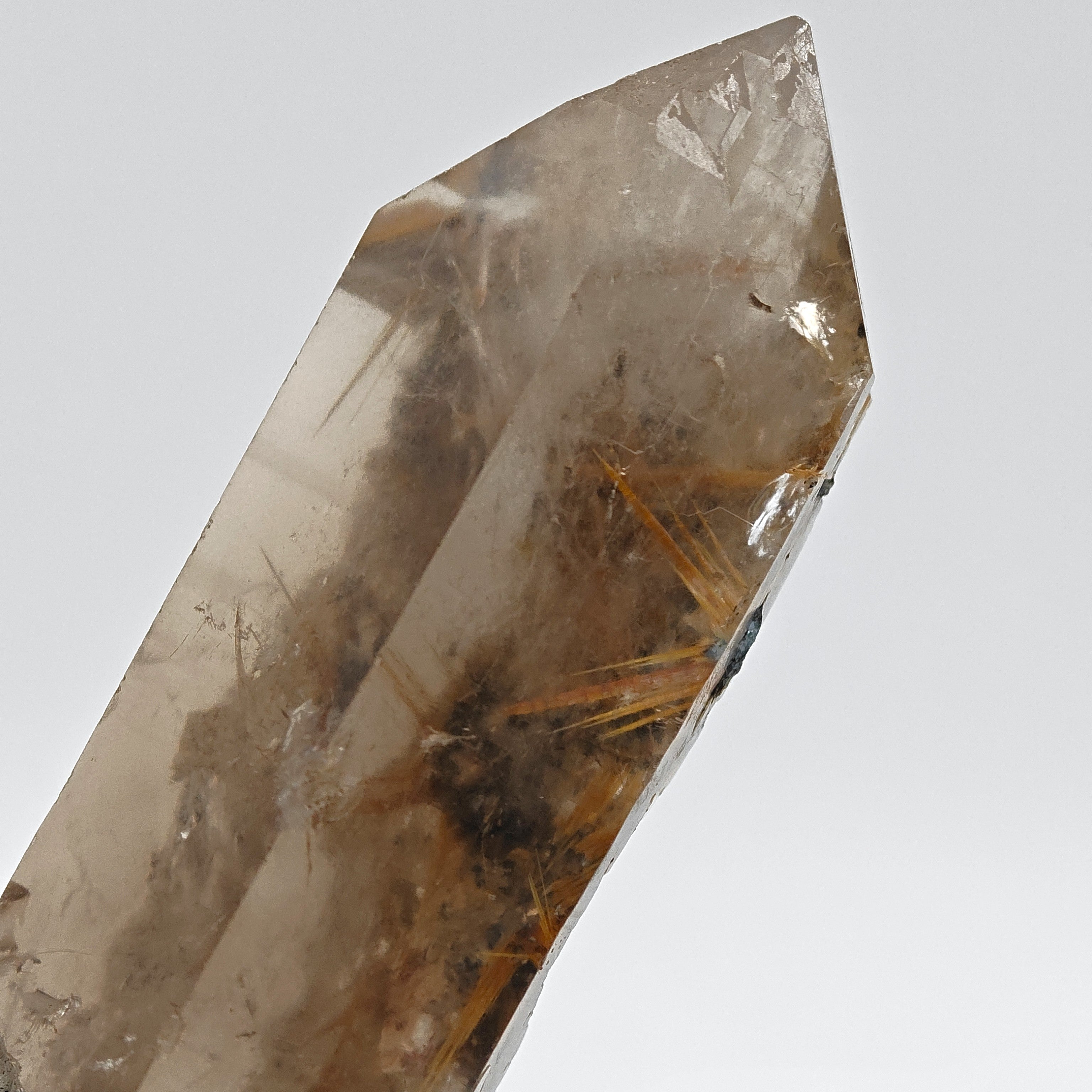 RUTILE & SMOKY QUARTZ – Large Golden Crystal Stars on Hematite, Brazil