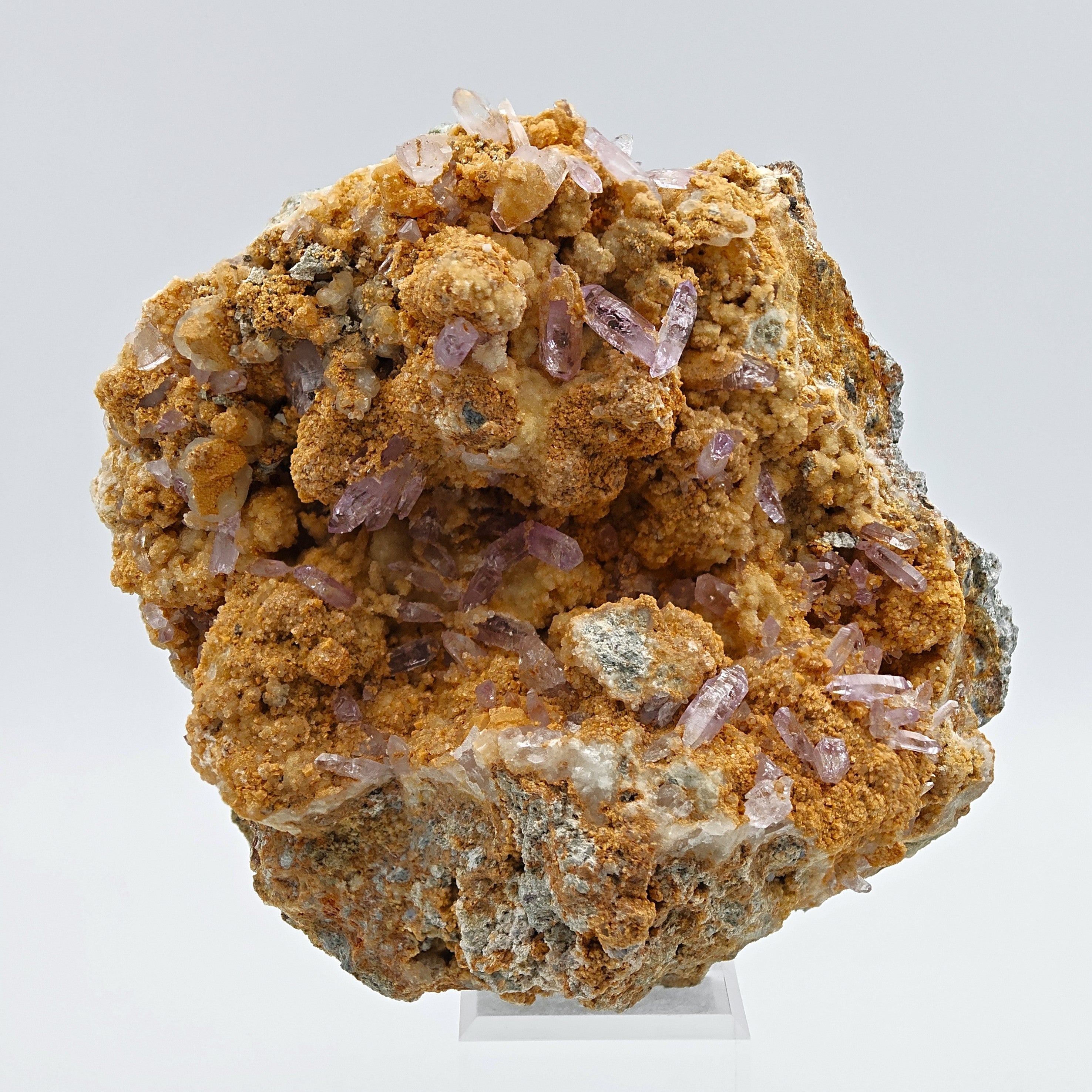 AMETHYST SCEPTERS & ANKERITE – Rare & Large Violet Crystal Cluster from Sardinia, Italy