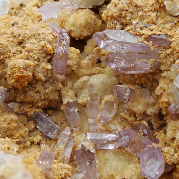 AMETHYST SCEPTERS & ANKERITE – Rare & Large Violet Crystal Cluster from Sardinia, Italy