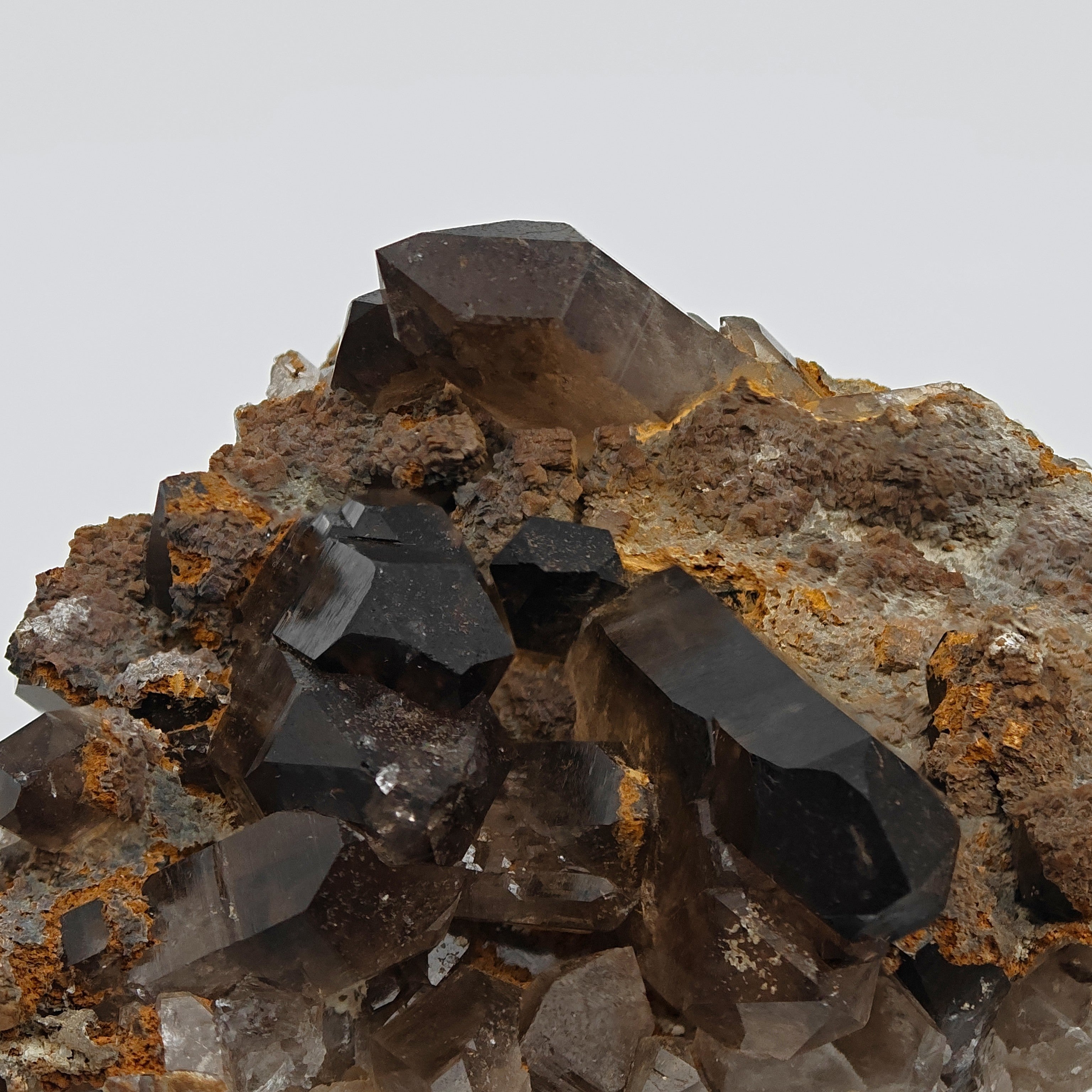 SMOKY QUARTZ – Alpine Cluster with Twisted Gwindel Crystal, Switzerland