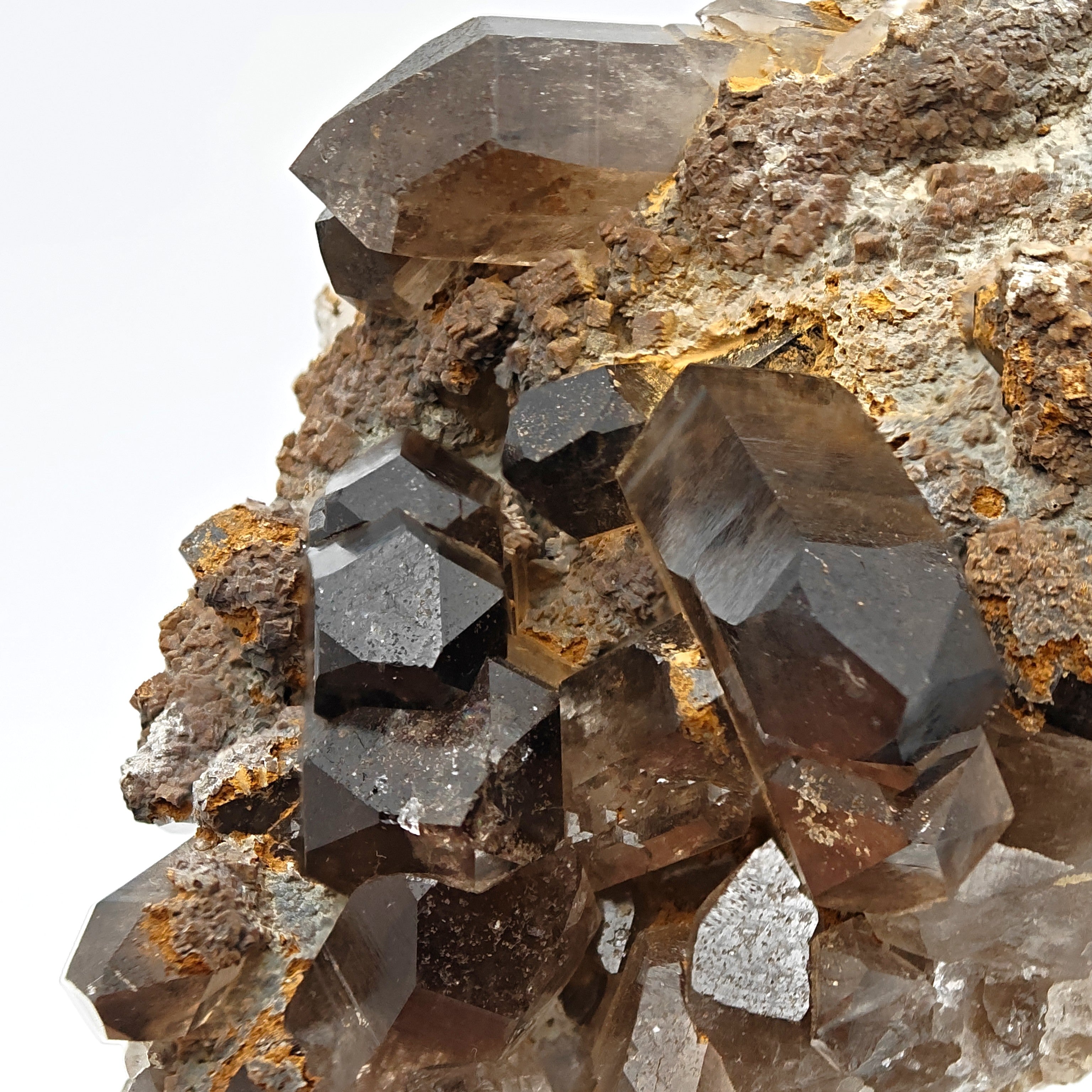 SMOKY QUARTZ – Alpine Cluster with Twisted Gwindel Crystal, Switzerland