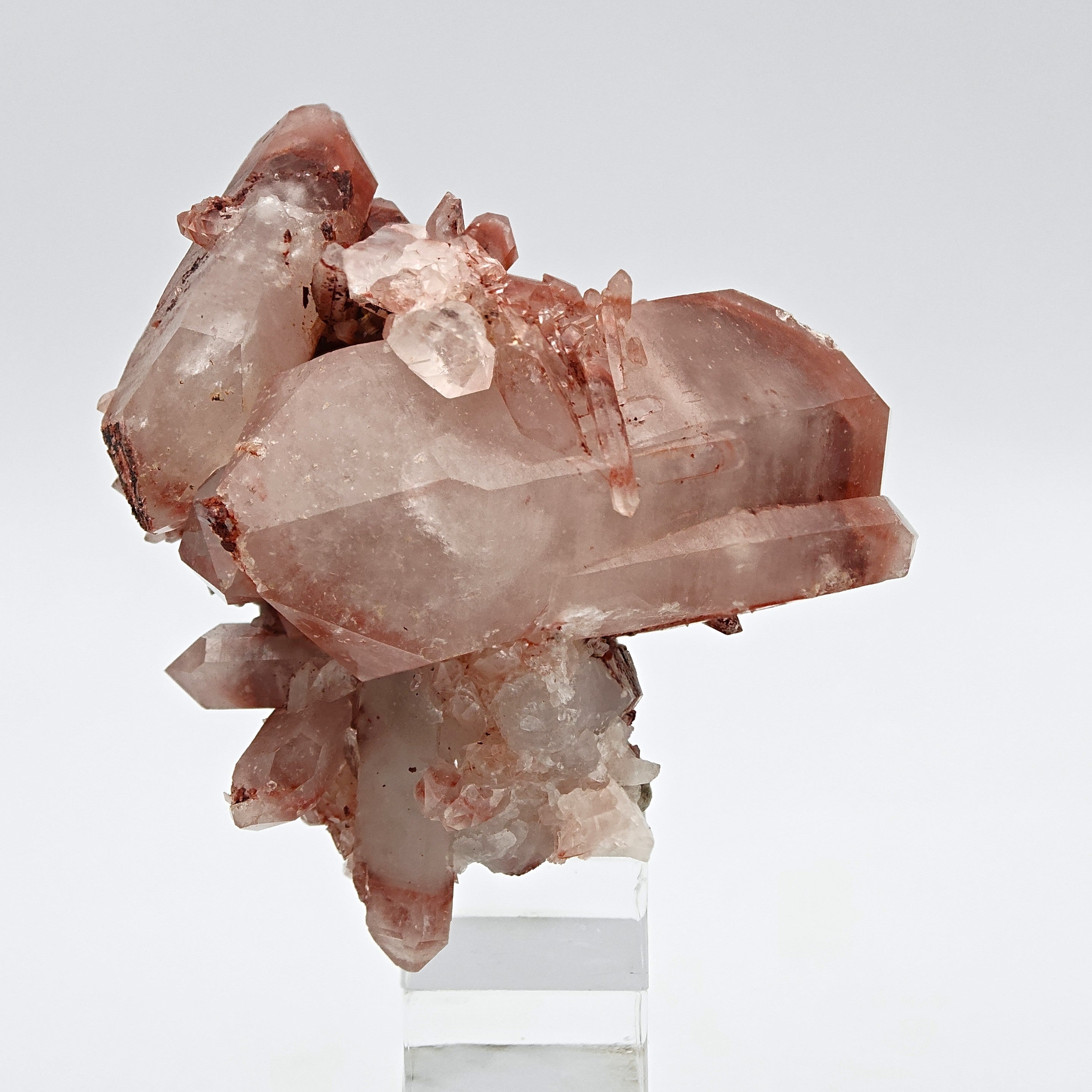 HEMATOID QUARTZ – Bicolor White & Red Floater Crystals, South Africa