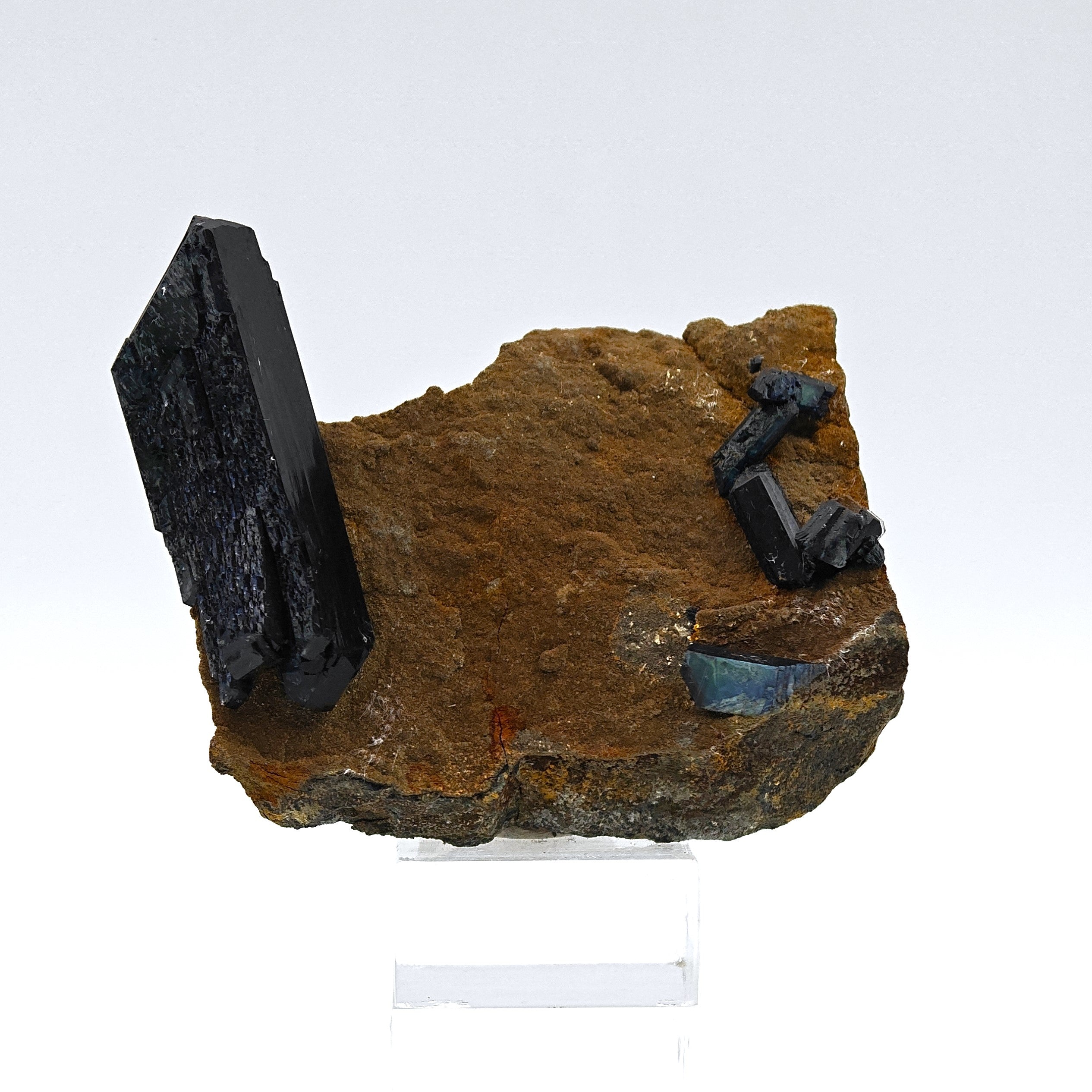 VIVIANITE – Large Doubly Terminated Green-Blue Crystal, Morococala Mine, Bolivia