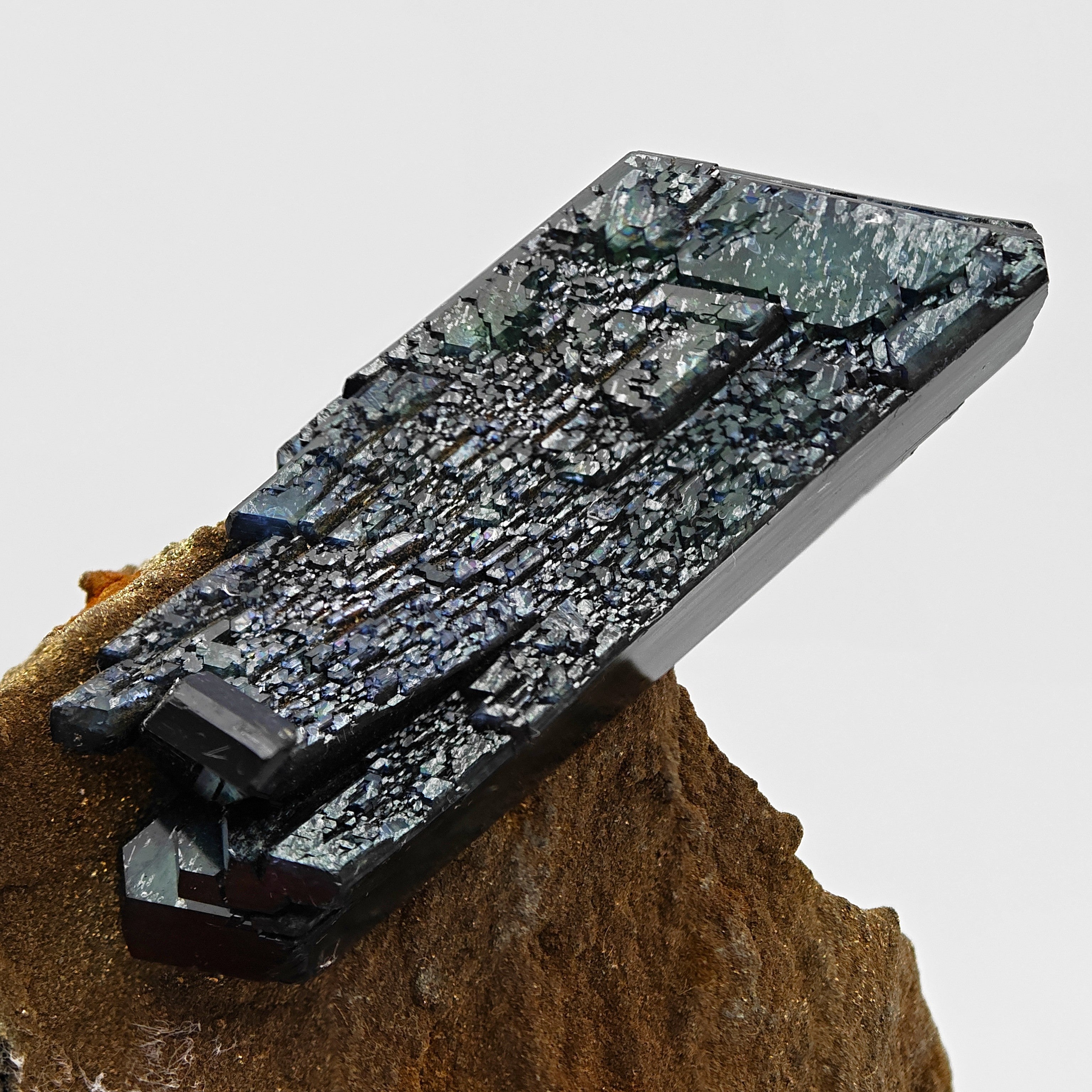VIVIANITE – Large Doubly Terminated Green-Blue Crystal, Morococala Mine, Bolivia
