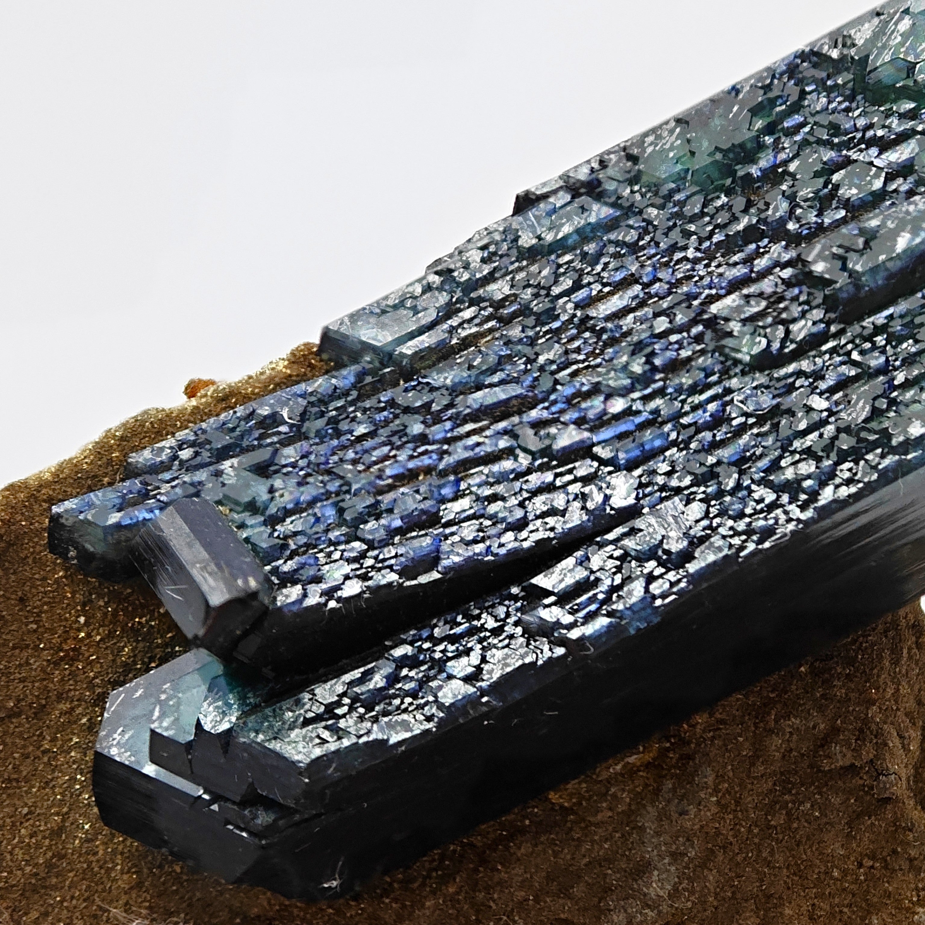 VIVIANITE – Large Doubly Terminated Green-Blue Crystal, Morococala Mine, Bolivia