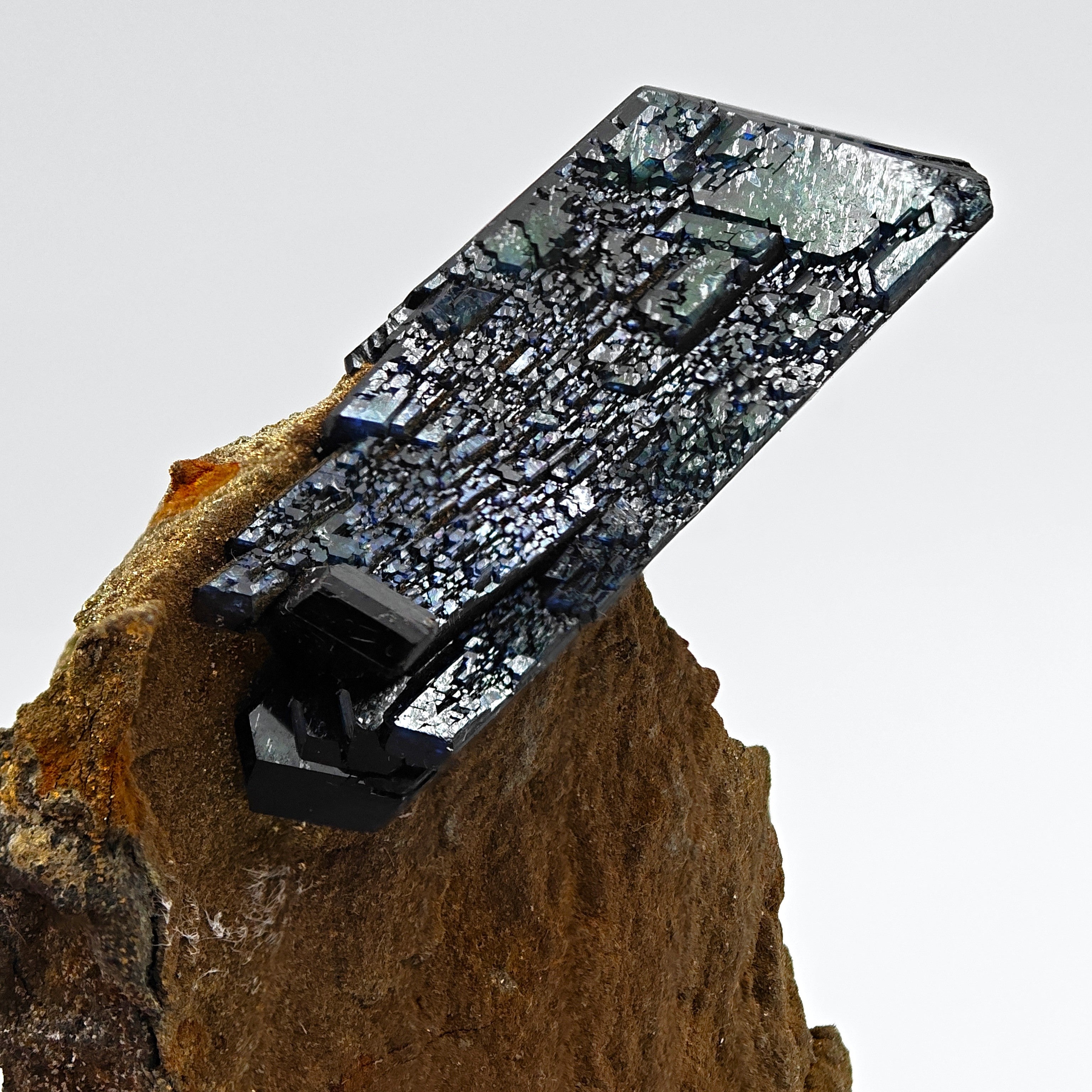 VIVIANITE – Large Doubly Terminated Green-Blue Crystal, Morococala Mine, Bolivia
