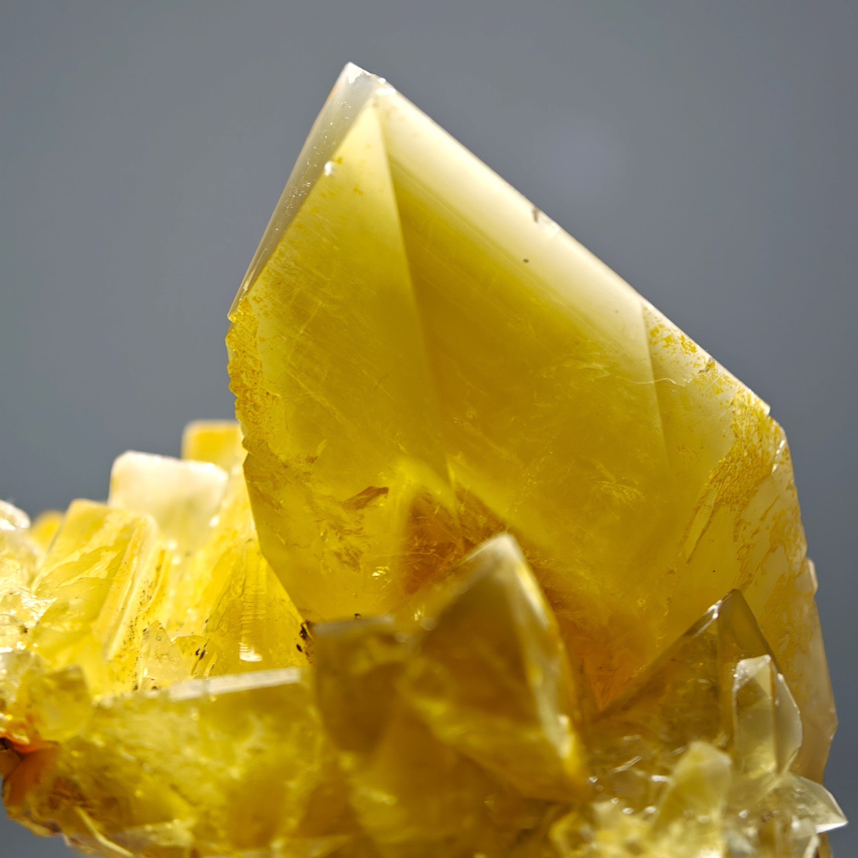 BARYTE – Honey-Colored Transparent Crystals with Phantoms from Rio Bacchera, Sardinia, Italy