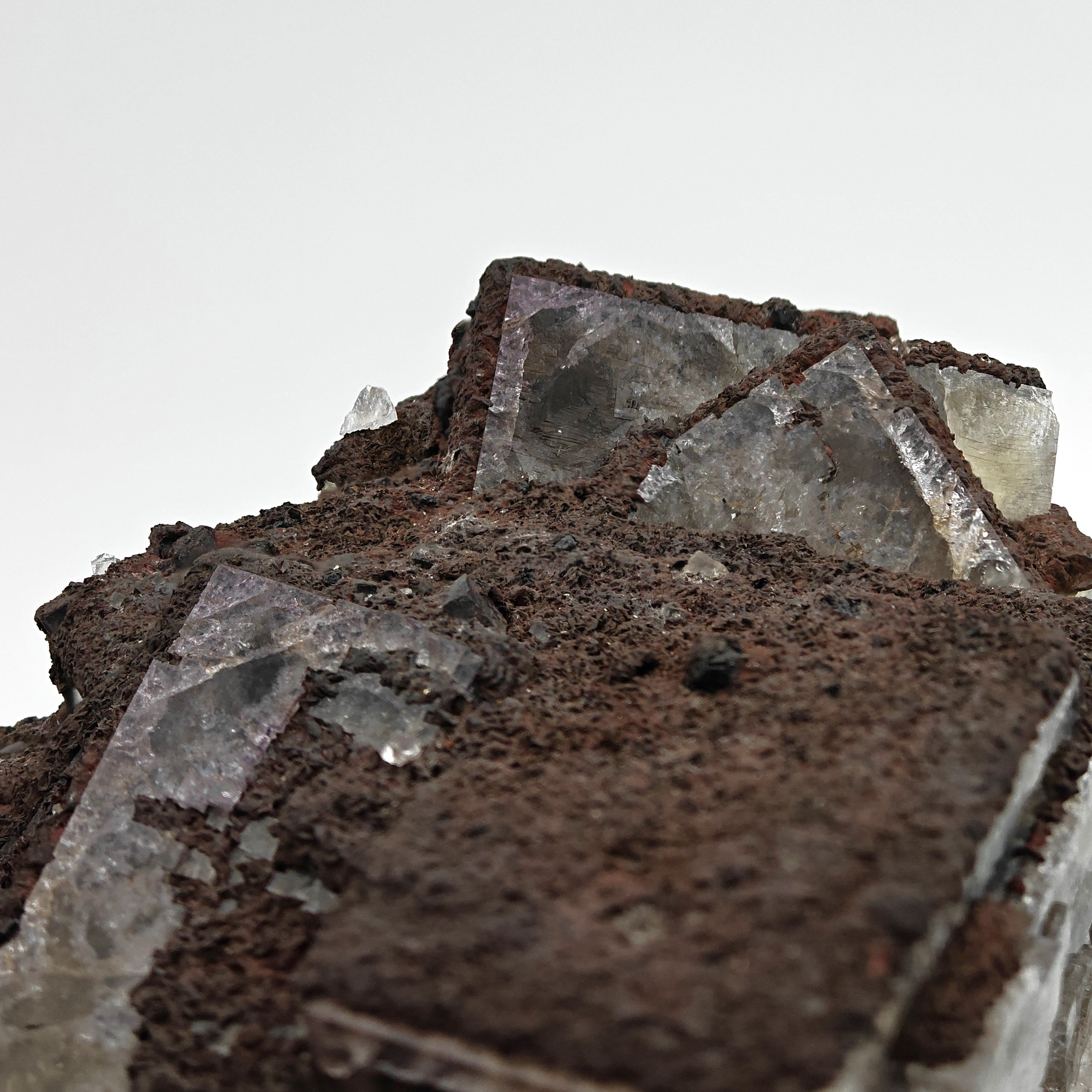 FLUORITE – Large Crossed Yellow & Violet Crystals, Greenlaws Mine, Weardale, UK