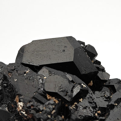 Black Uvite crystals with visible matrix growth, Pierrepont, New York