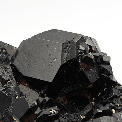 Lustrous Uvite tourmaline crystal with sharp edges, Pierrepont, New York