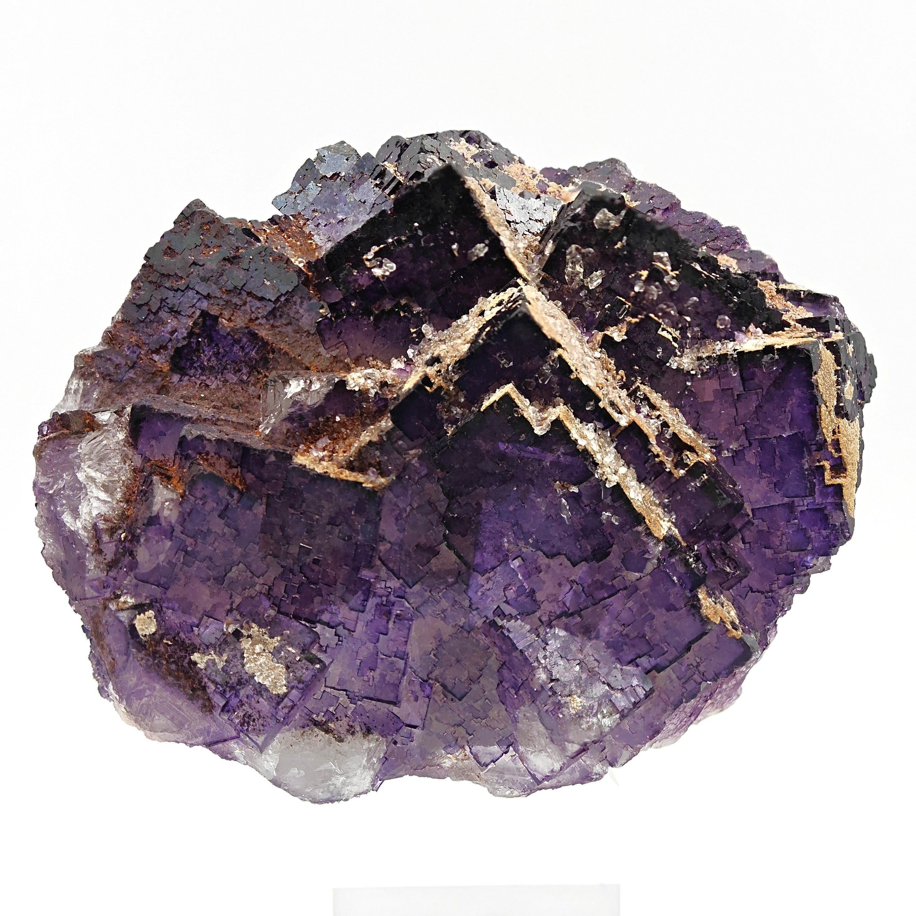 FLUORITE – Deep Purple Cubic Crystals, Esperanza Mine, Coahuila, Mexico