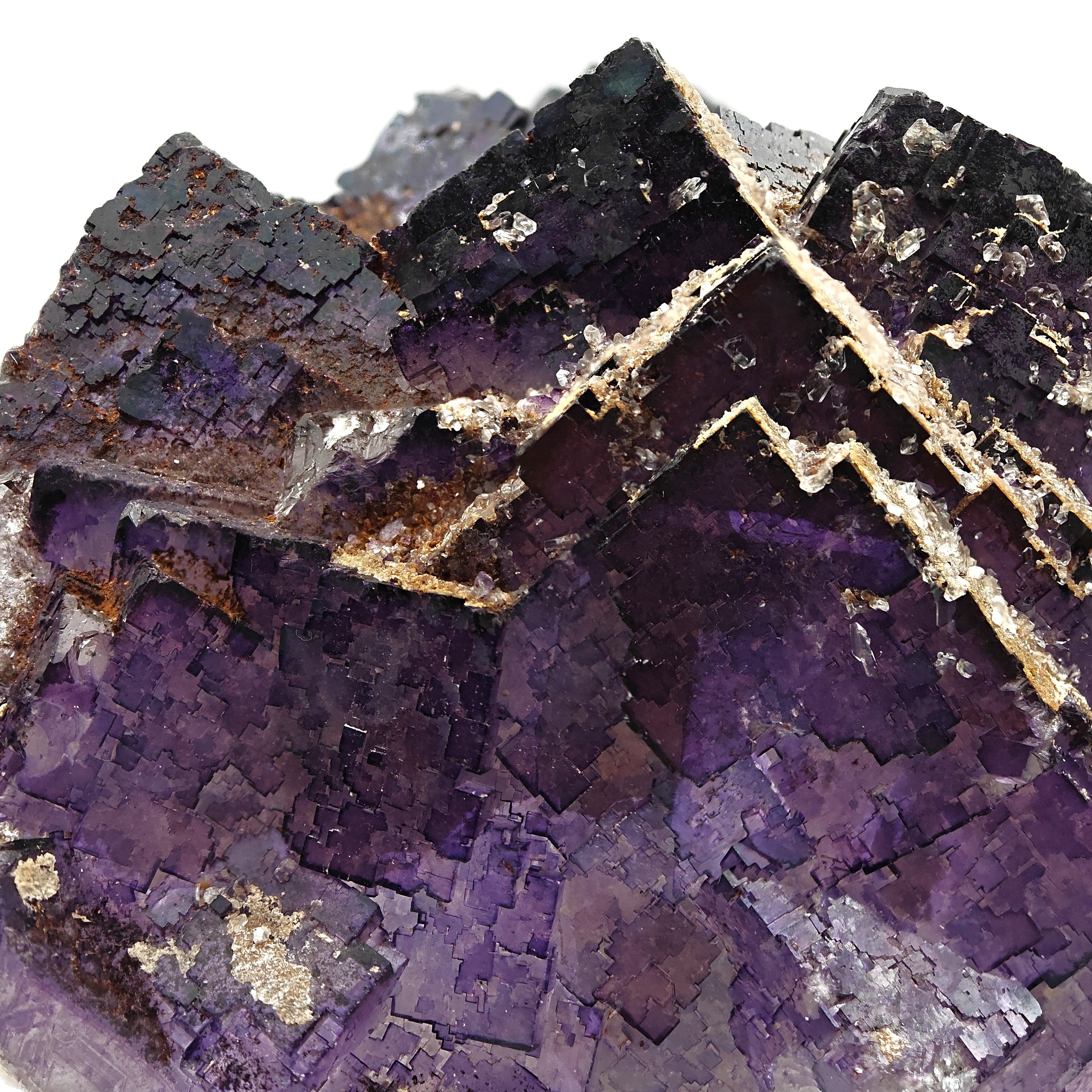 FLUORITE – Deep Purple Cubic Crystals, Esperanza Mine, Coahuila, Mexico