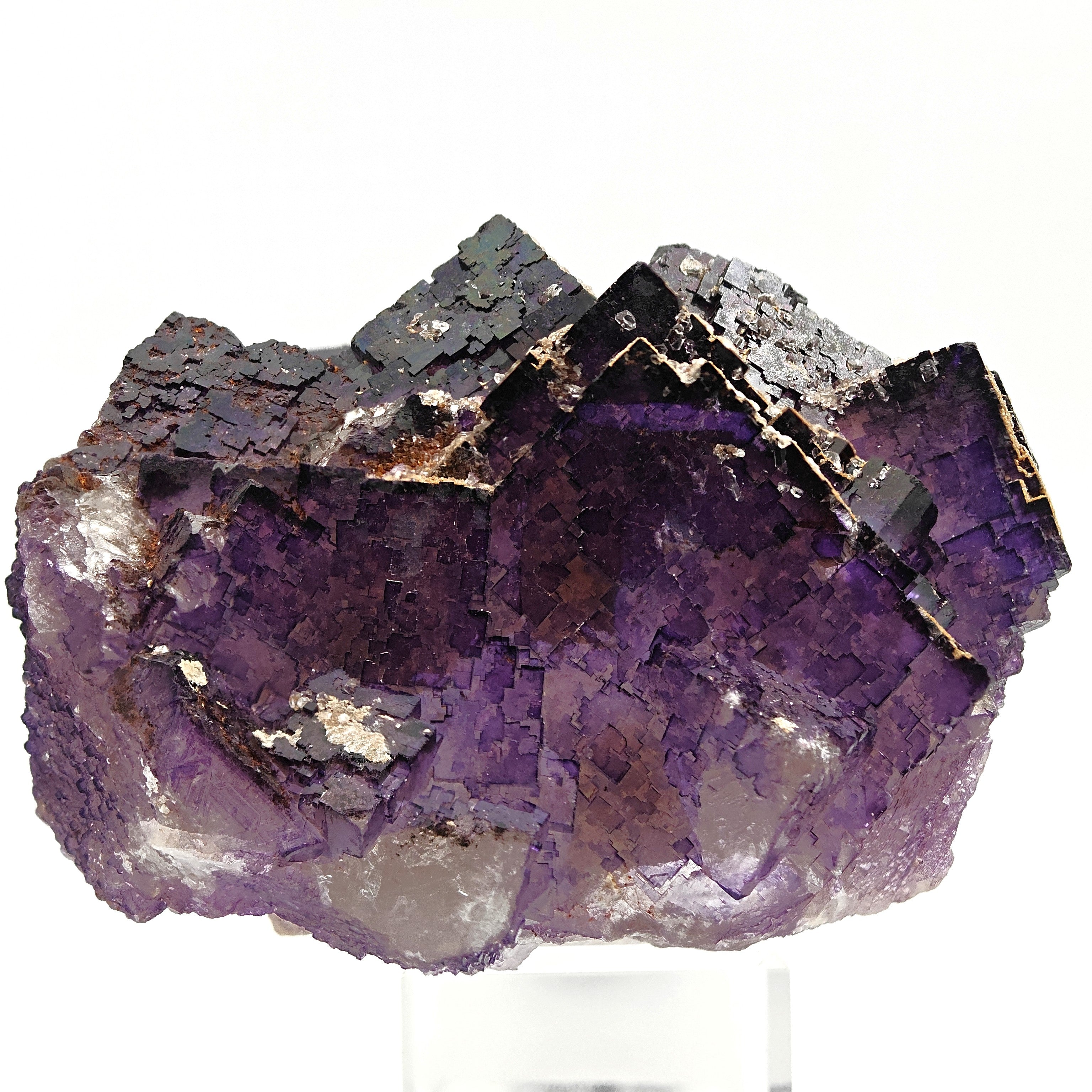 FLUORITE – Deep Purple Cubic Crystals, Esperanza Mine, Coahuila, Mexico