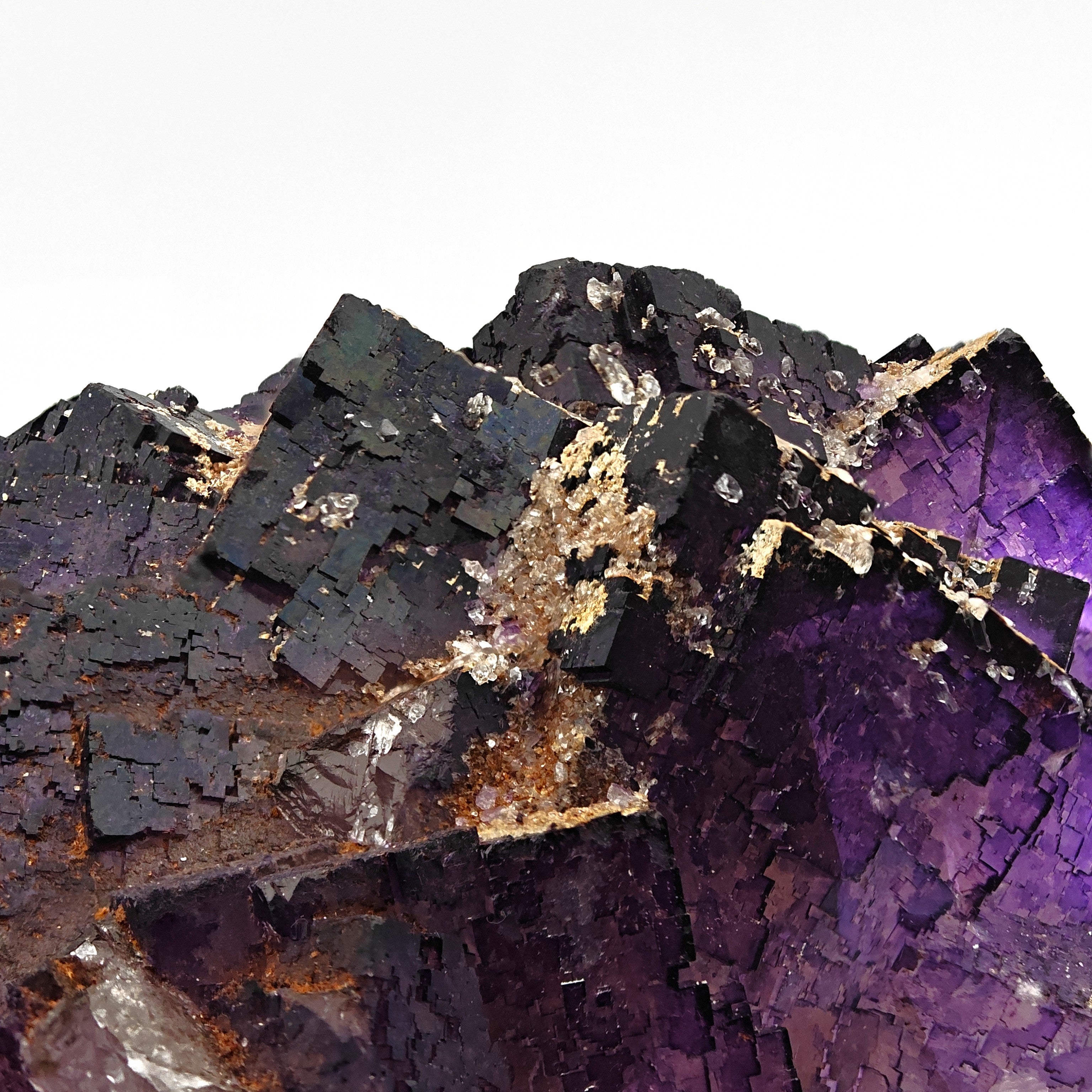 FLUORITE – Deep Purple Cubic Crystals, Esperanza Mine, Coahuila, Mexico