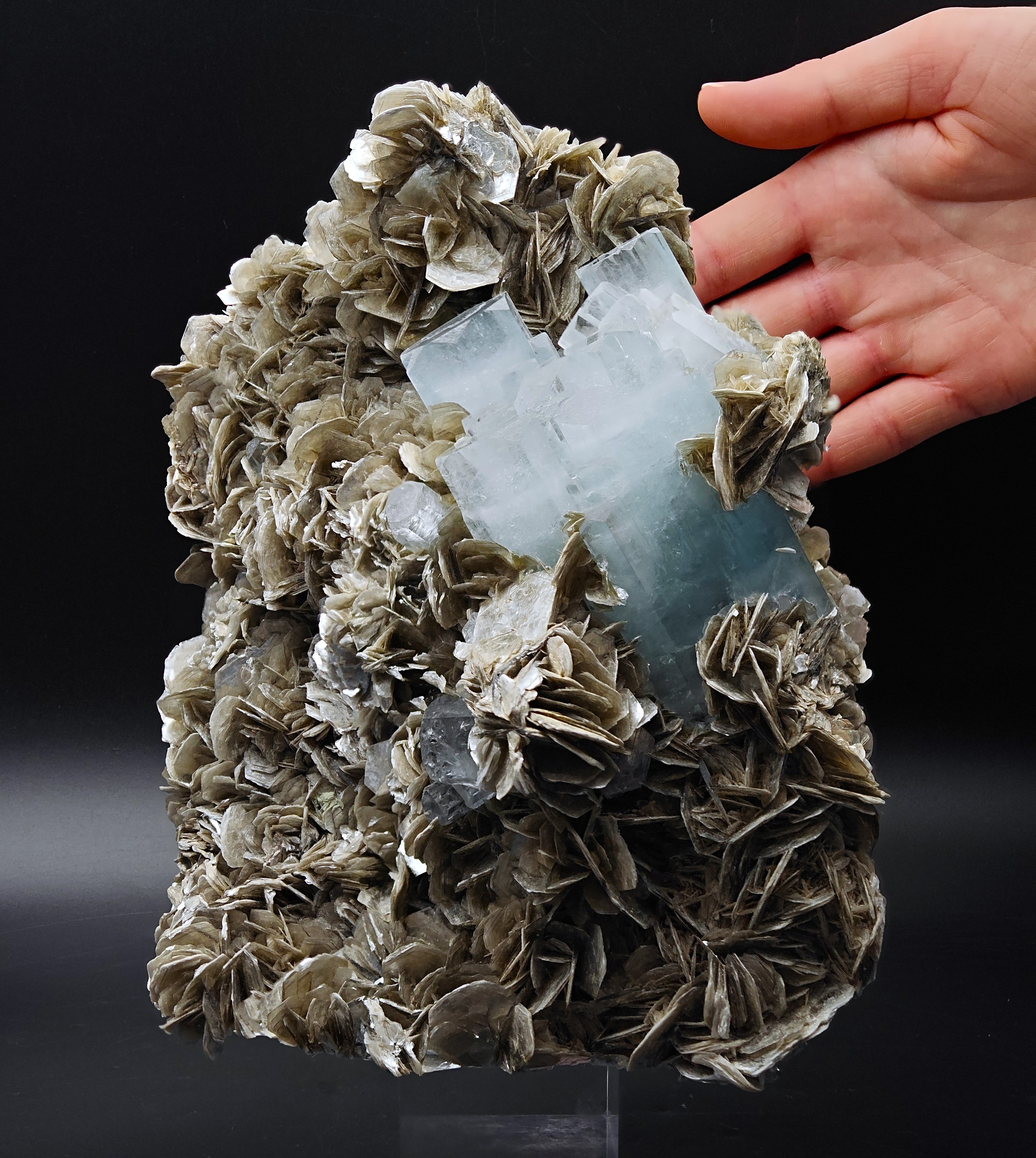AQUAMARINE & MUSCOVITE – Castle Crystals, 20cm, Chumar Bakhoor, Pakistan