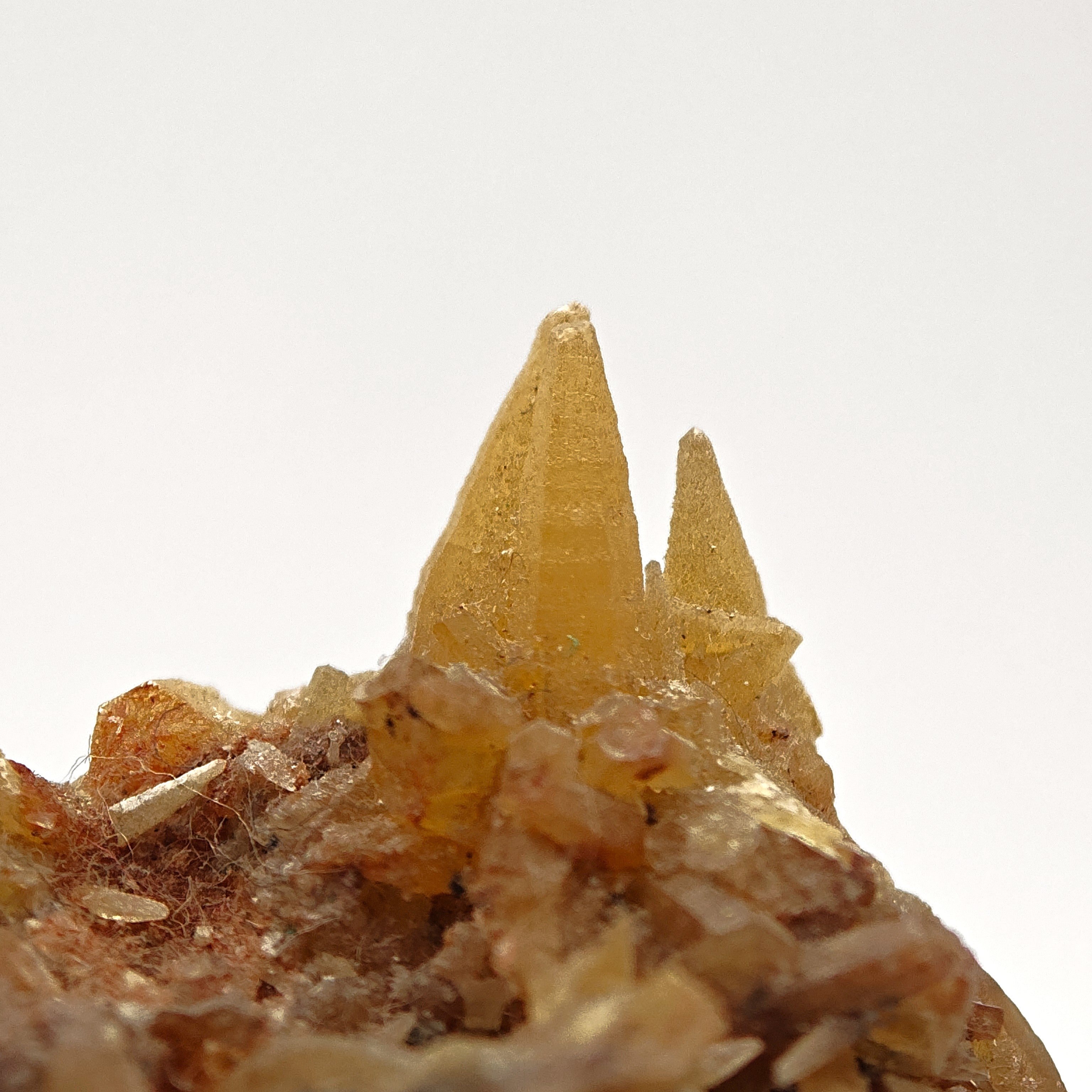 MIMETITE – Rare Yellow Crossed Crystals, Tsumeb Mine, Namibia