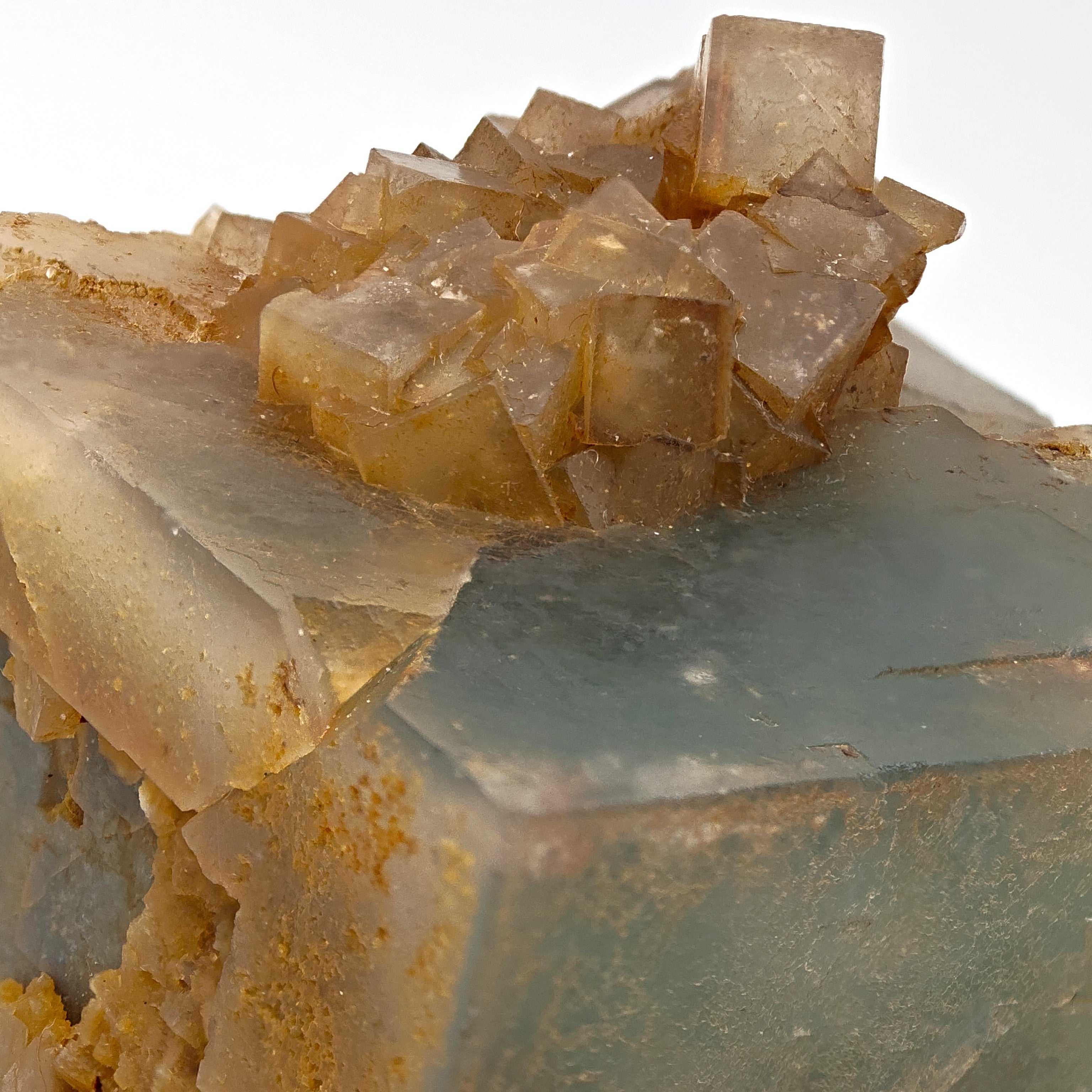 FLUORITE – Rare Bicolor Aqua-Green Crystal with Twins, Sicily, Italy