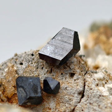 ANATASE – Truncated Bipyramidal Crystals with High Luster on Matrix, Pakistan