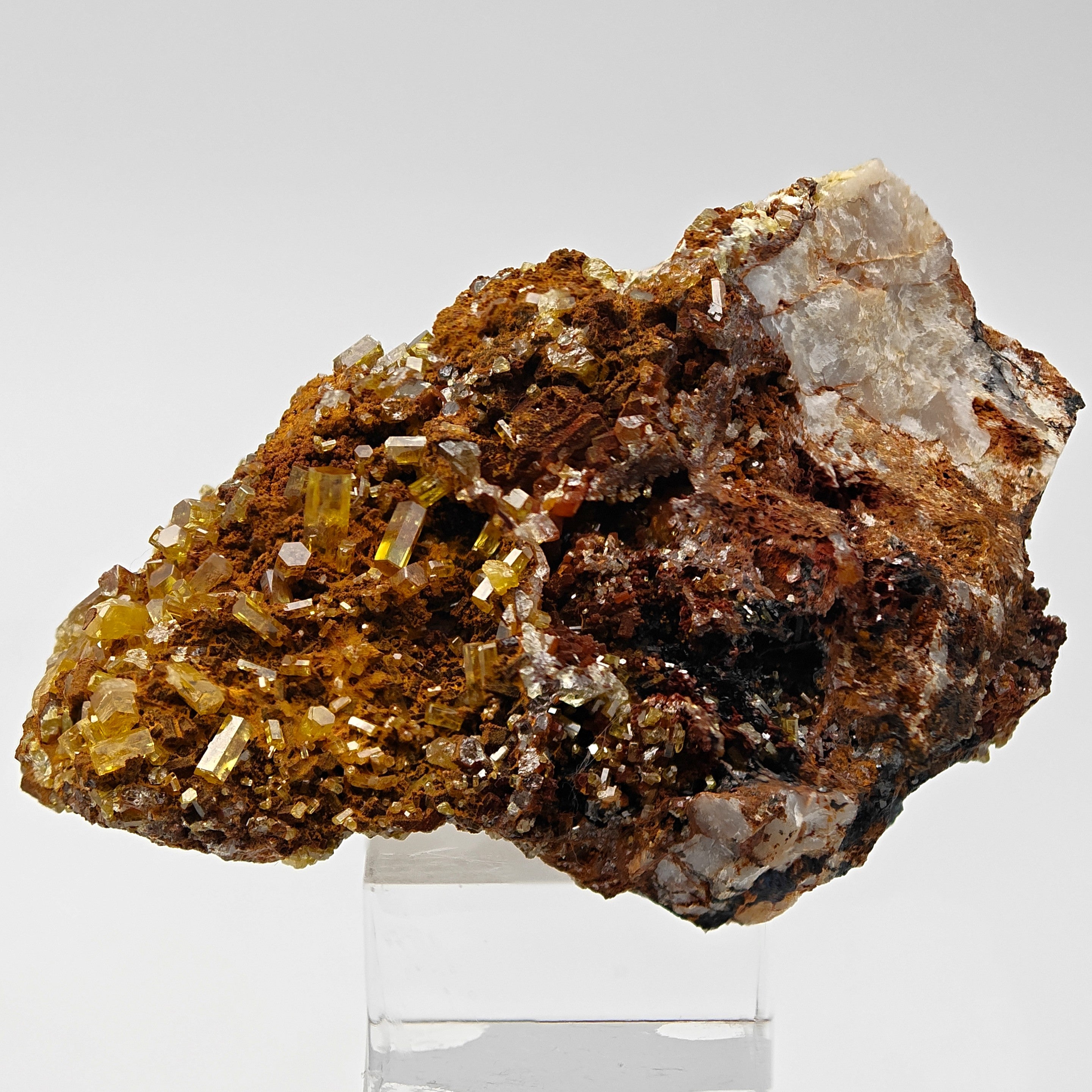 MIMETITE – Numerous Yellow Transparent Crystals, Hat Yai, Thailand