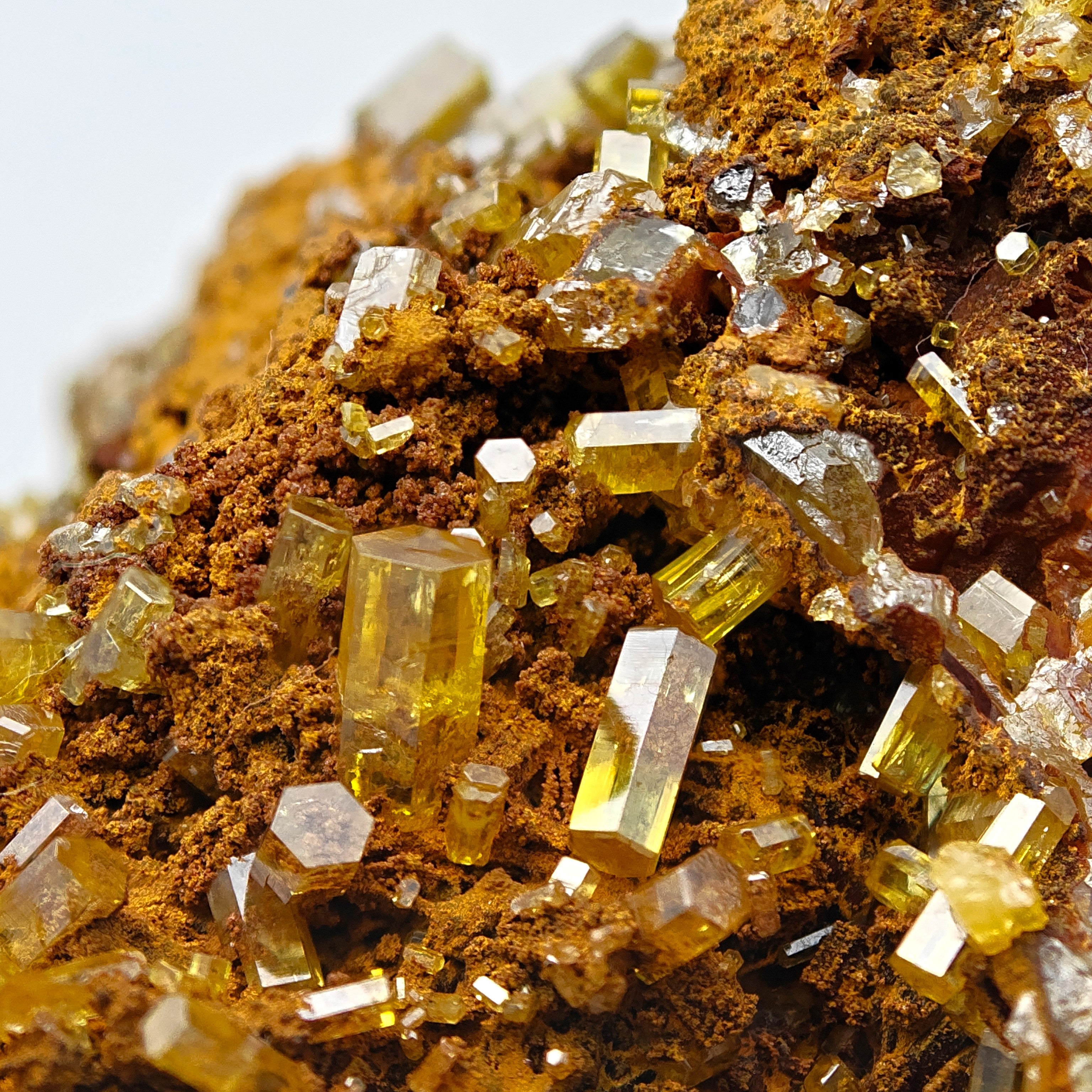 MIMETITE – Numerous Yellow Transparent Crystals, Hat Yai, Thailand