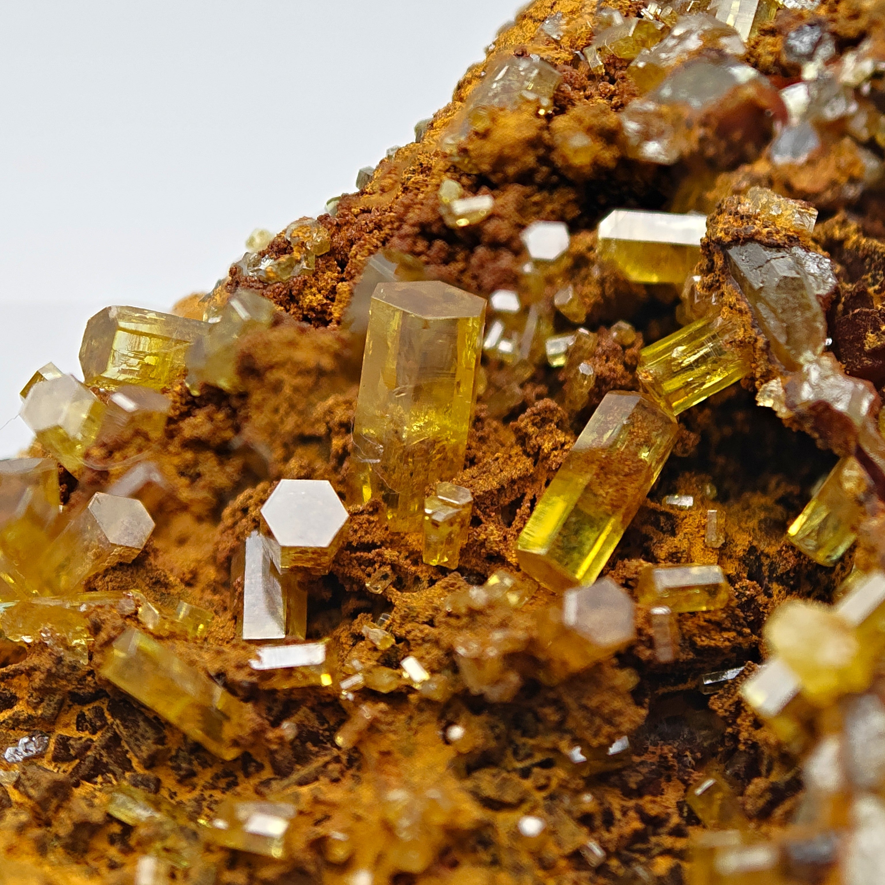 MIMETITE – Numerous Yellow Transparent Crystals, Hat Yai, Thailand