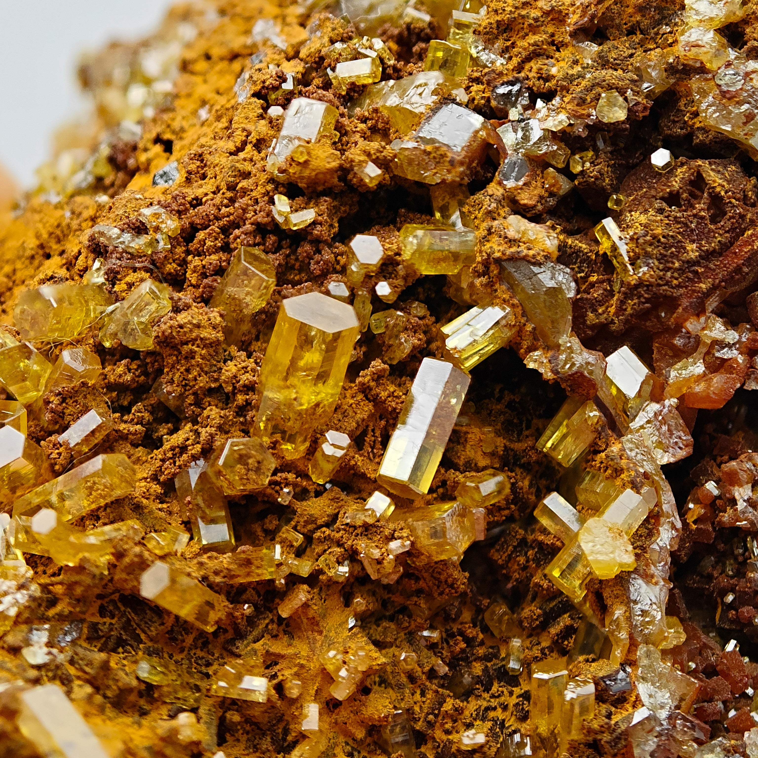 MIMETITE – Numerous Yellow Transparent Crystals, Hat Yai, Thailand
