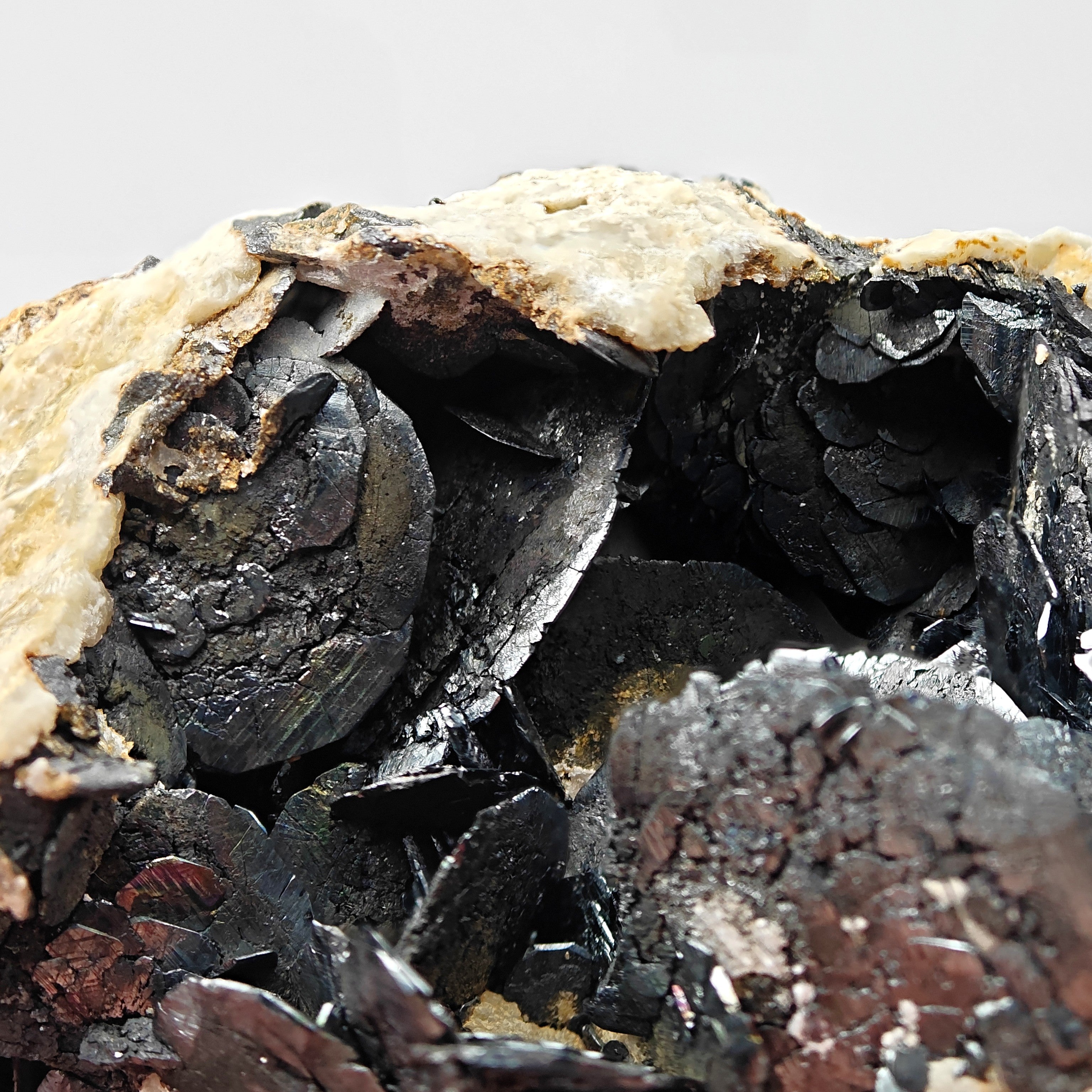 HEMATITE with MAGNETITE – Rare Lustrous Crystals on Talc, Sardinia, Italy