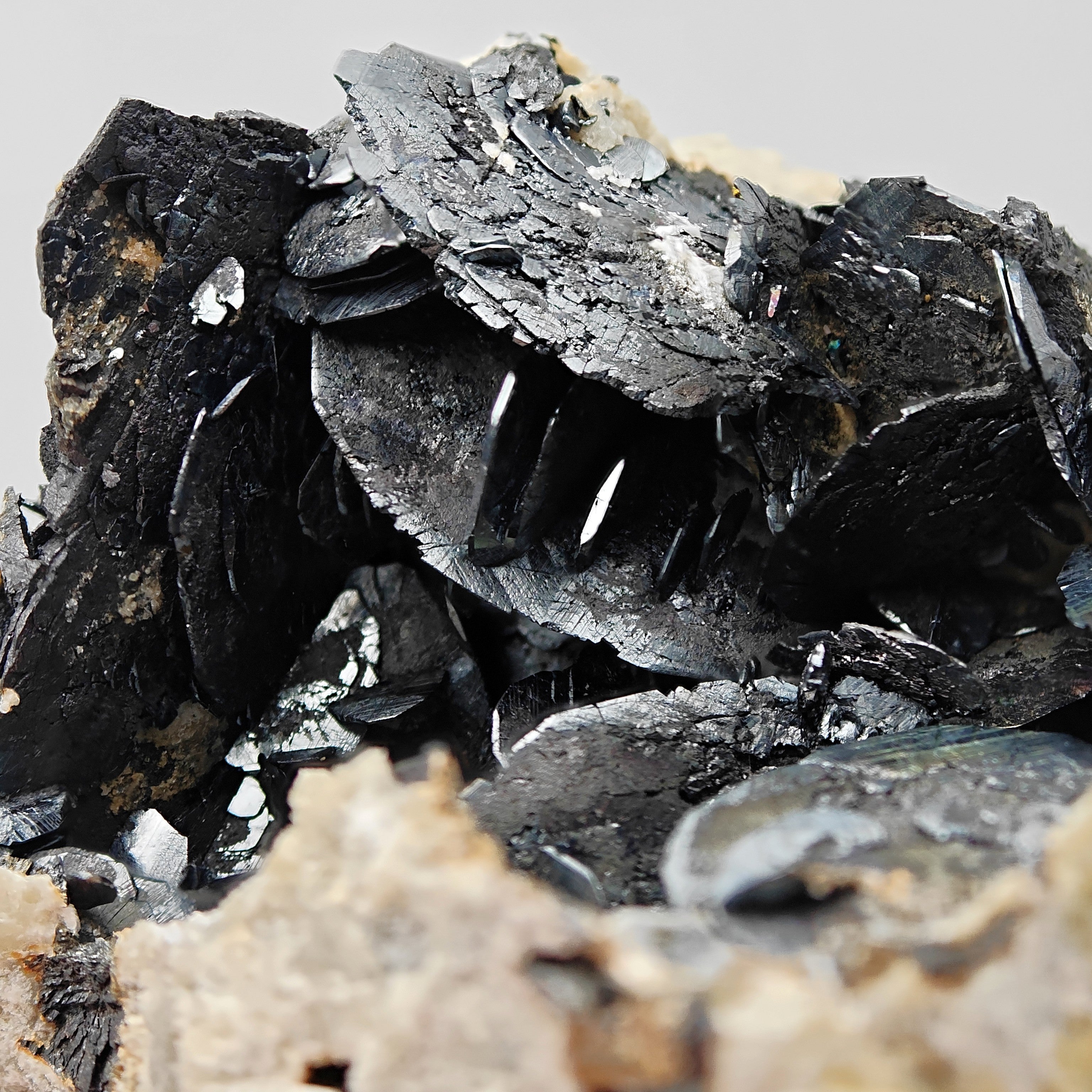 HEMATITE with MAGNETITE – Rare Lustrous Crystals on Talc, Sardinia, Italy