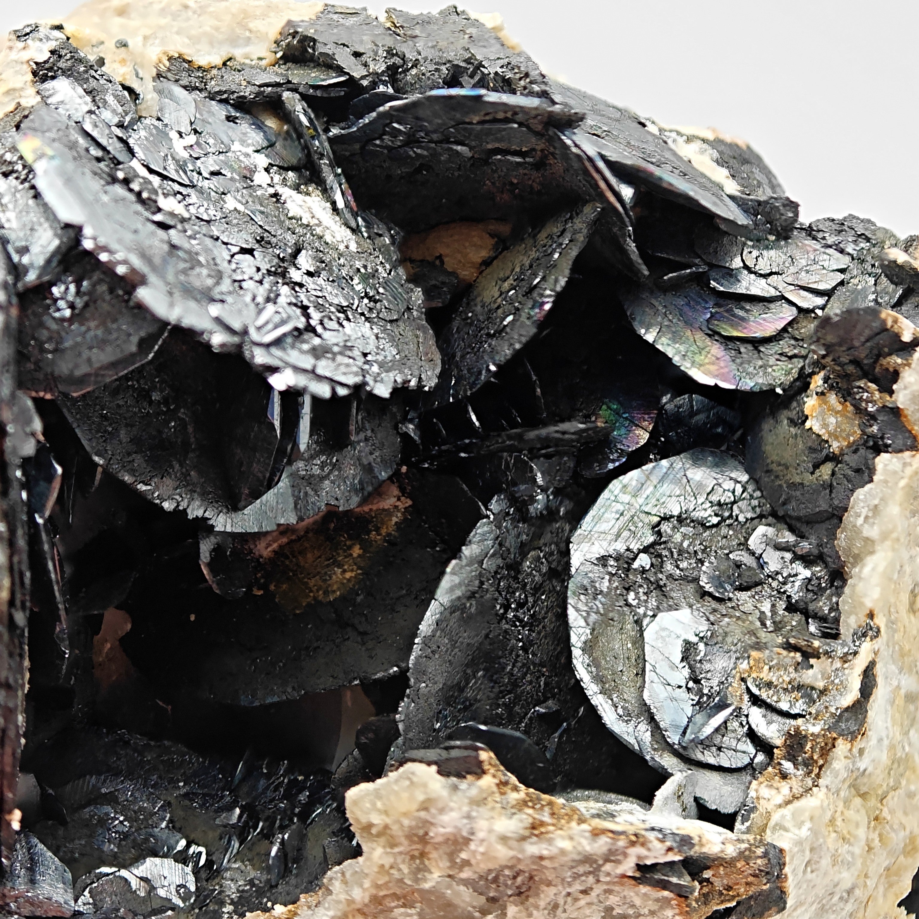 HEMATITE with MAGNETITE – Rare Lustrous Crystals on Talc, Sardinia, Italy