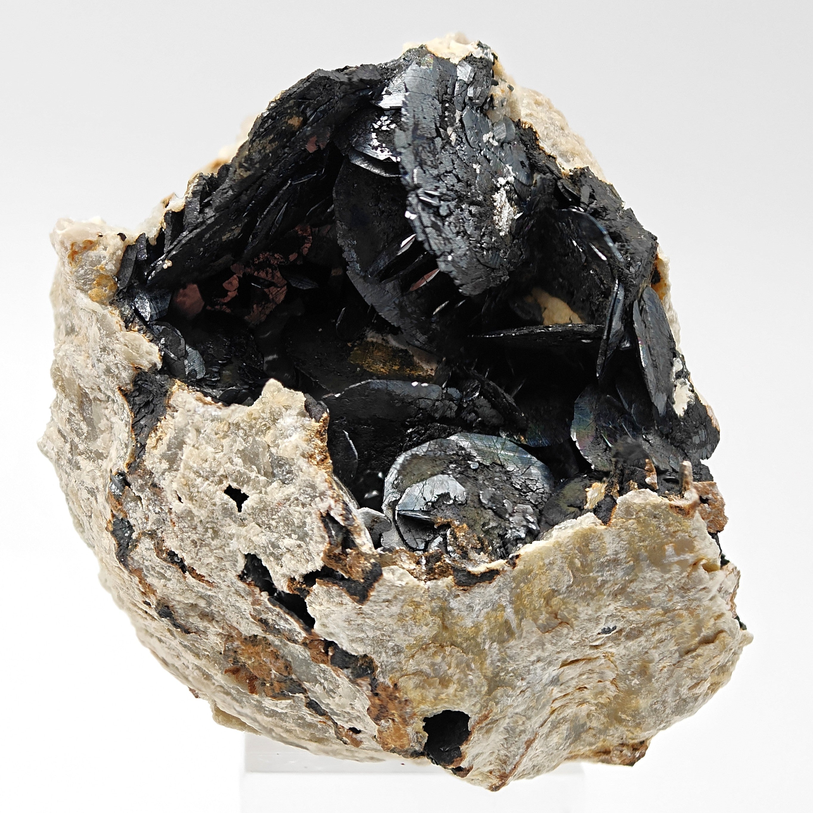 HEMATITE with MAGNETITE – Rare Lustrous Crystals on Talc, Sardinia, Italy