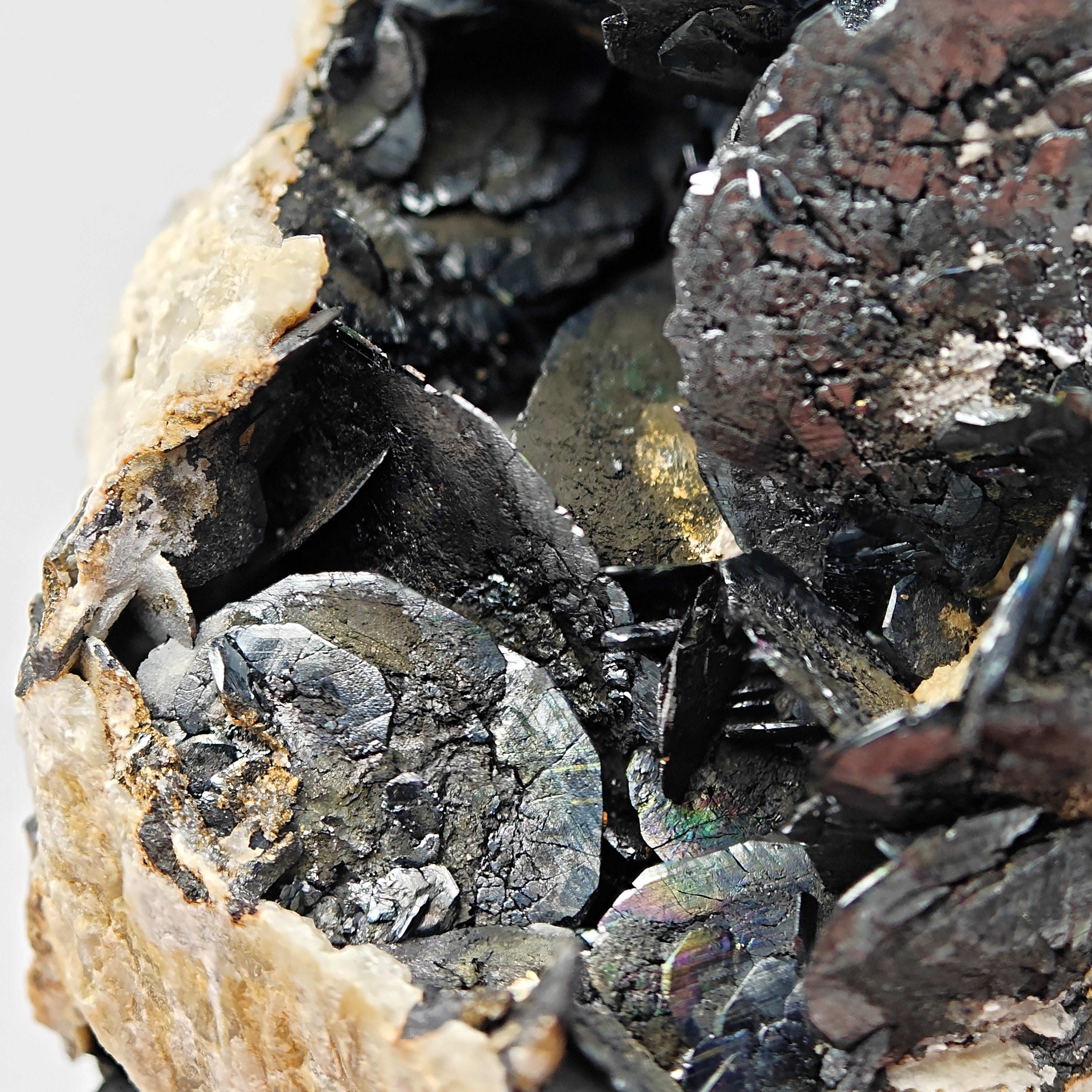 HEMATITE with MAGNETITE – Rare Lustrous Crystals on Talc, Sardinia, Italy