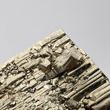 PYRITE – Large Golden Striated Crystal, Niccioleta Mine, Italy