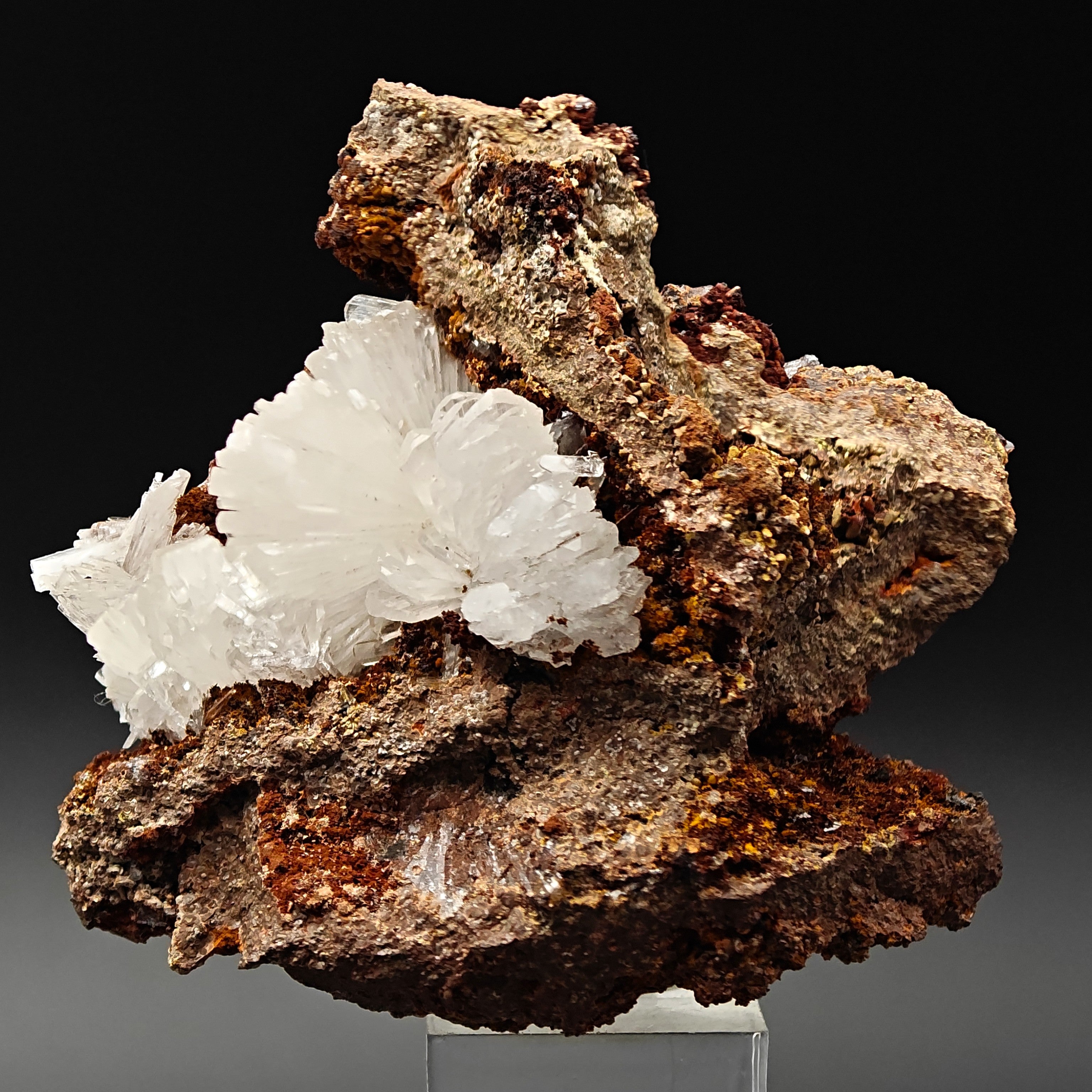 HEMIMORPHITE – Lustrous White Crystal Cluster from Ojuela Mine, Mexico