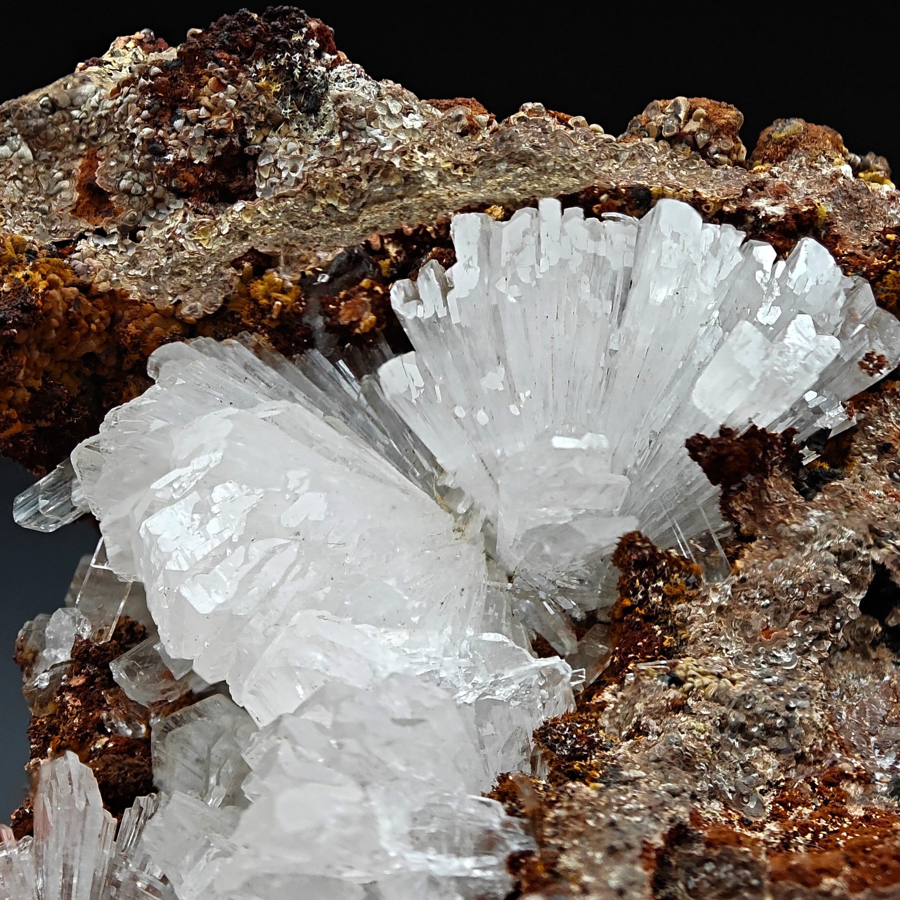 HEMIMORPHITE – Lustrous White Crystal Cluster from Ojuela Mine, Mexico
