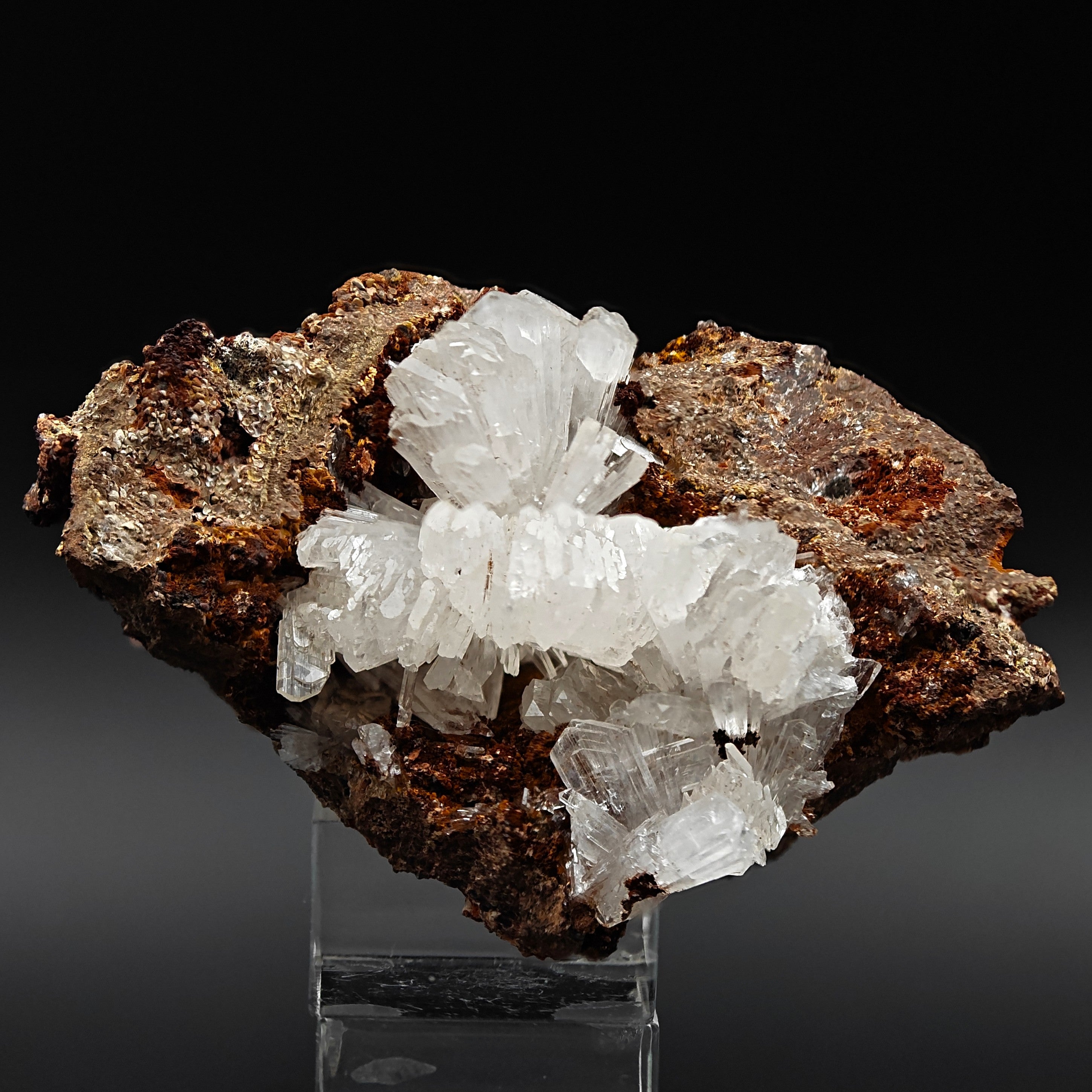HEMIMORPHITE – Lustrous White Crystal Cluster from Ojuela Mine, Mexico
