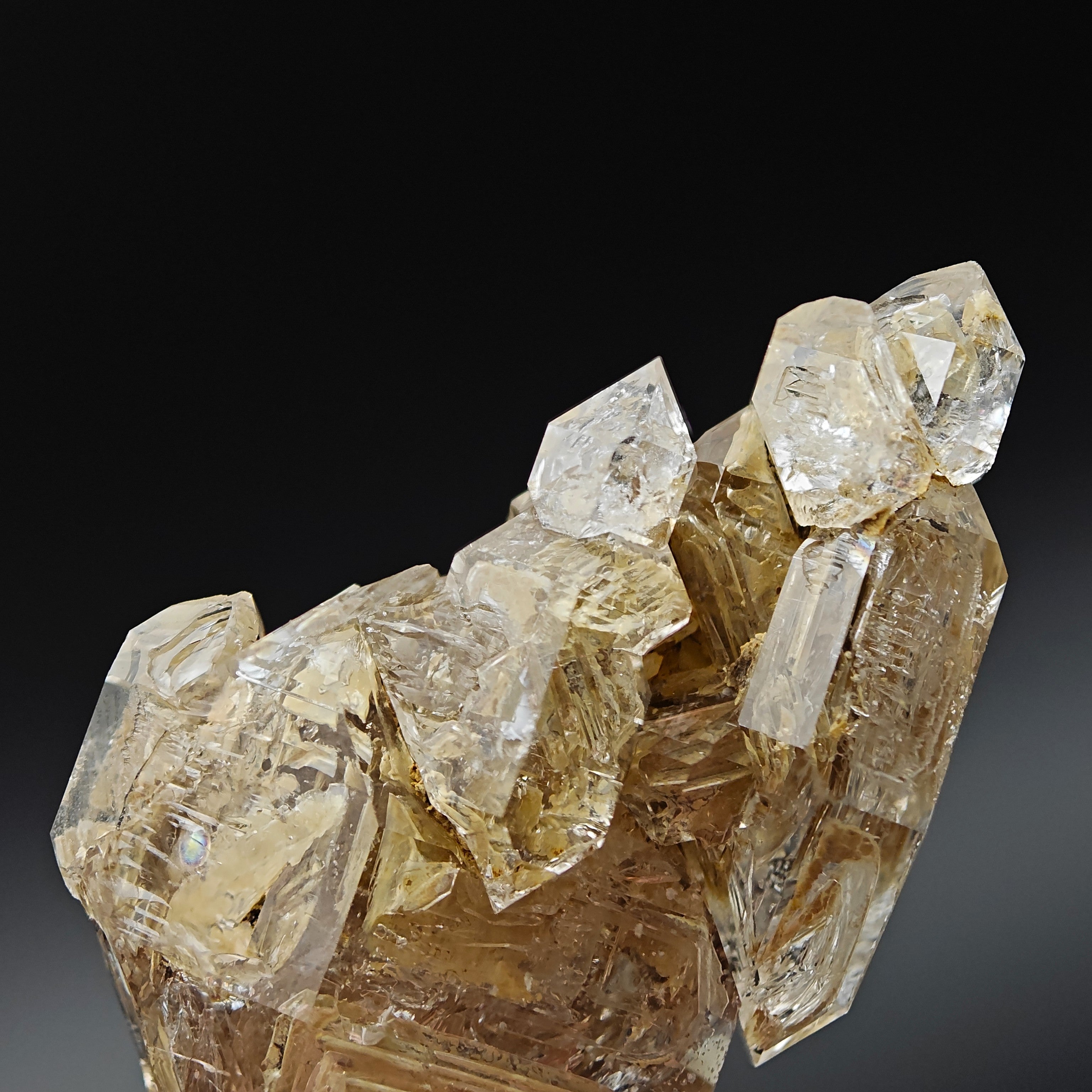 QUARTZ – Large Hopper Crystal with Clay Inclusions, Nervia Valley, Italy