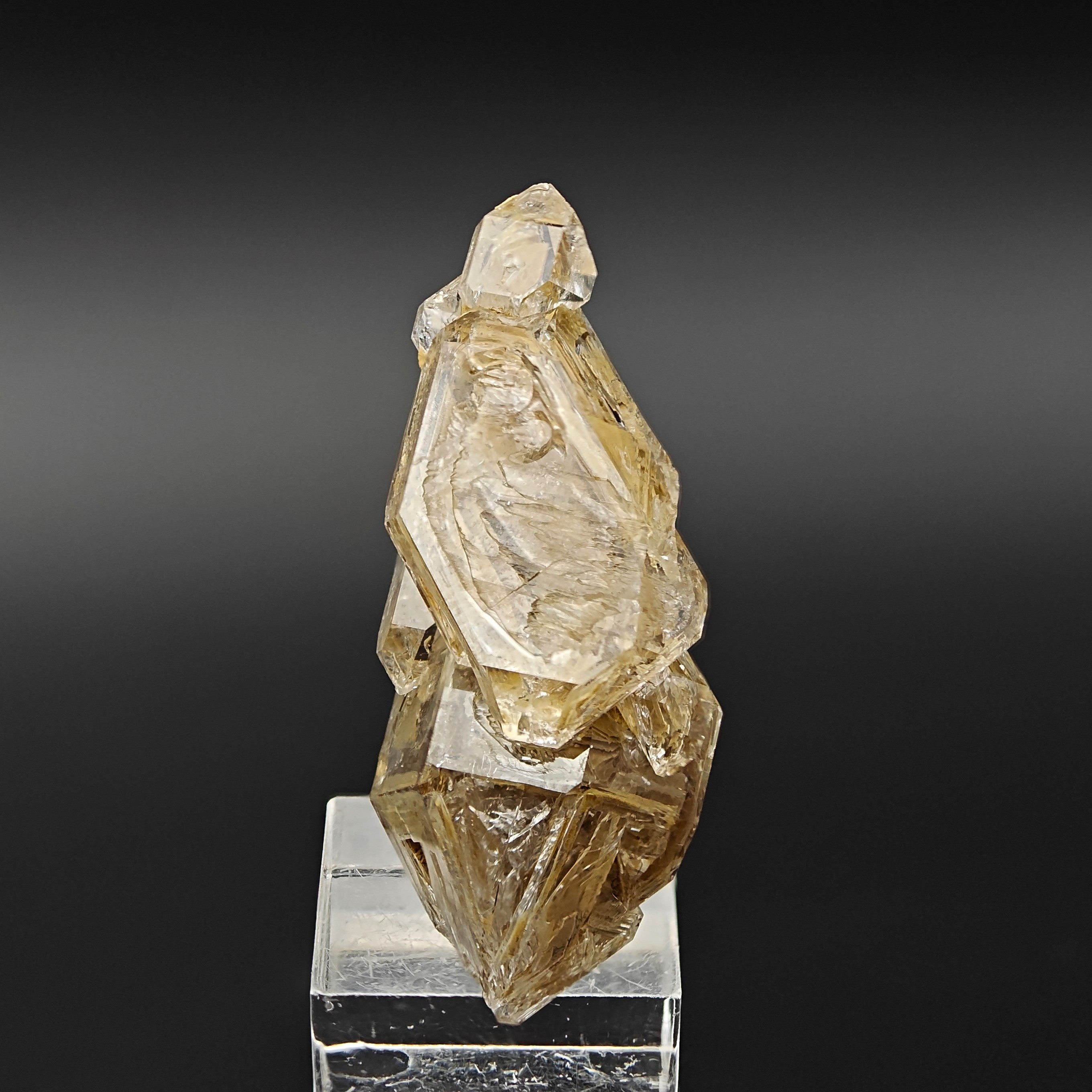 QUARTZ – Large Hopper Crystal with Clay Inclusions, Nervia Valley, Italy