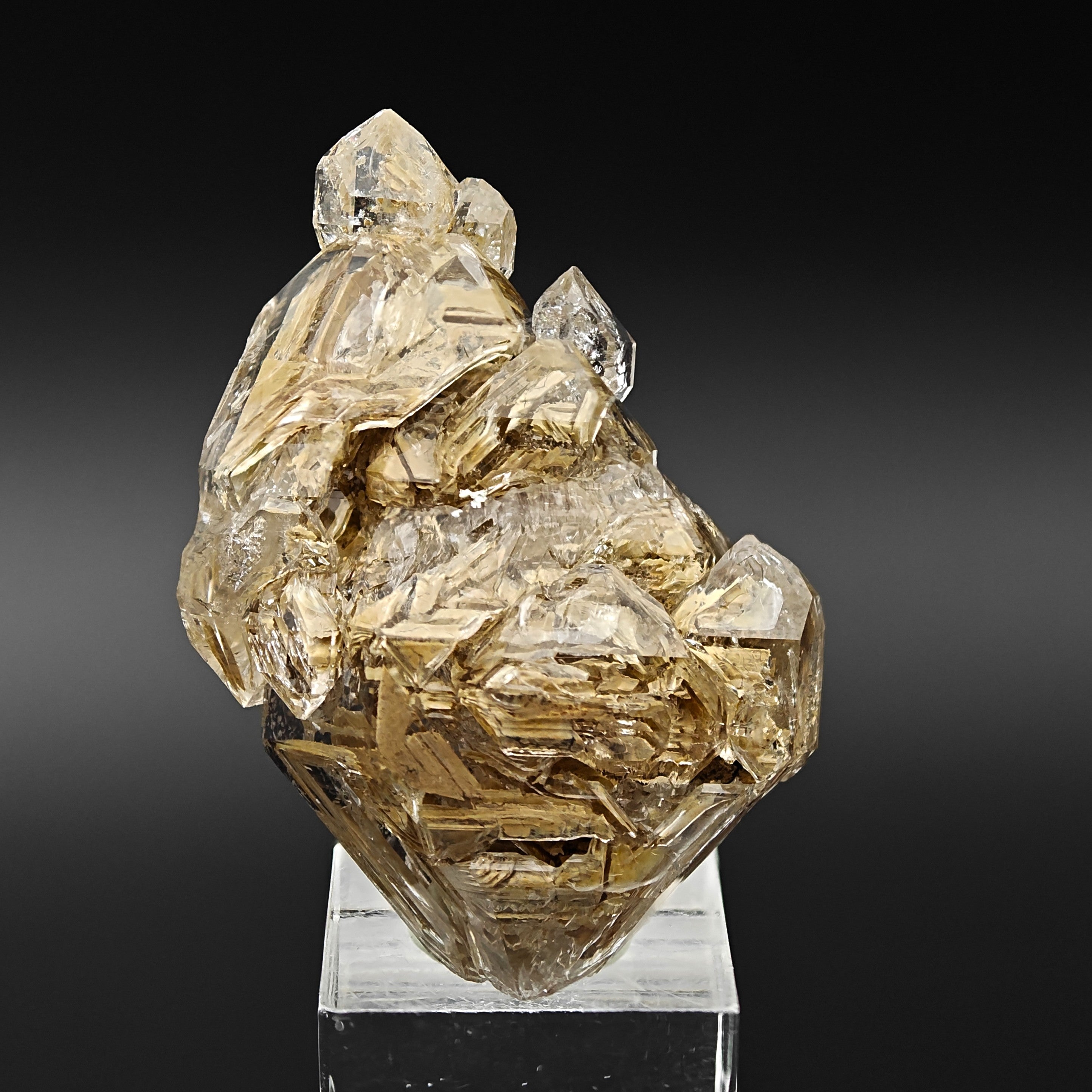 QUARTZ – Large Hopper Crystal with Clay Inclusions, Nervia Valley, Italy