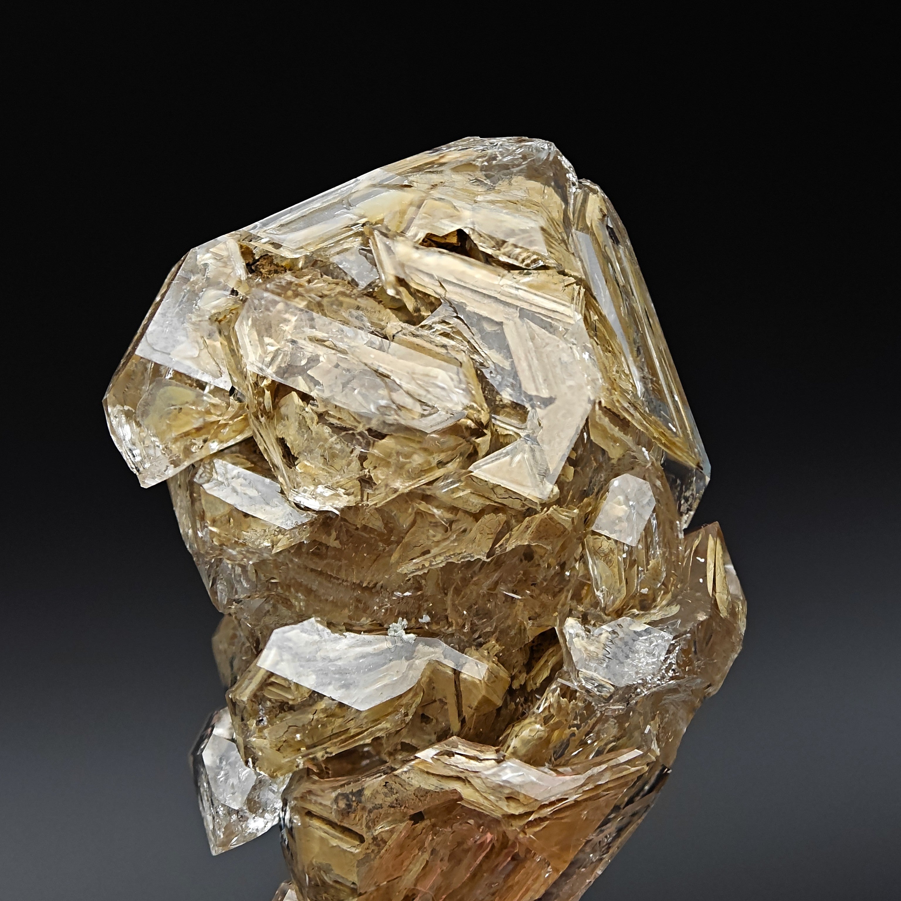 QUARTZ – Large Hopper Crystal with Clay Inclusions, Nervia Valley, Italy