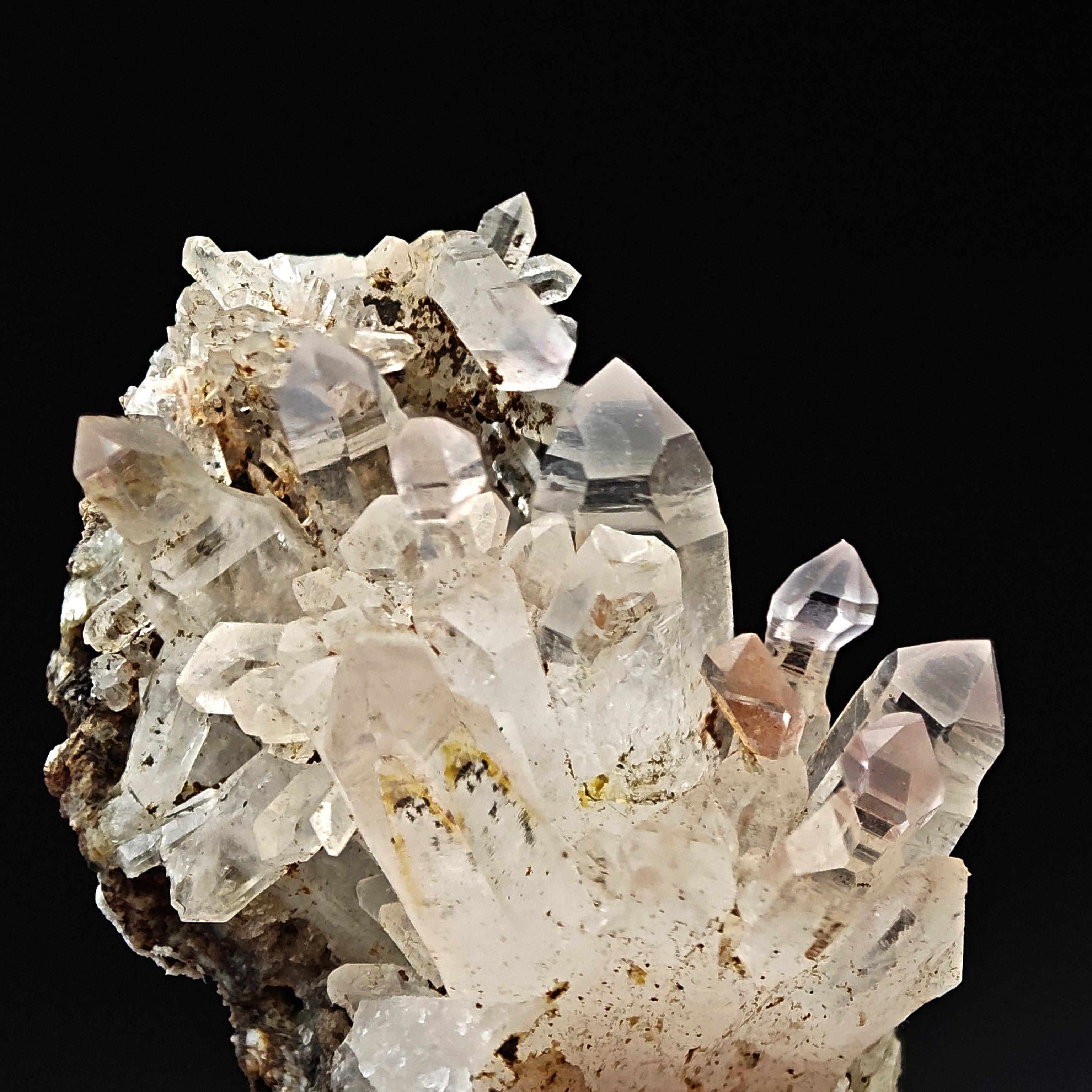 QUARTZ – Normal and Inverse Scepter Cluster, Highly Transparent, Tafelkop, Namibia