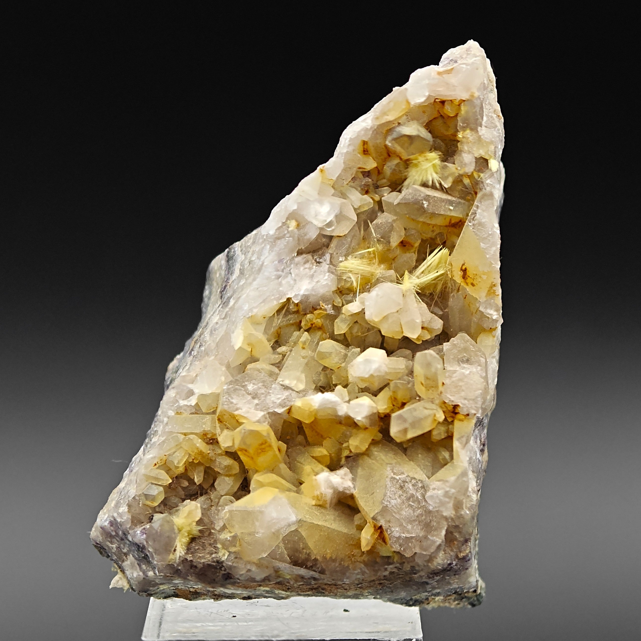 URANIUM URANOPHANE – UV-Reactive Yellow Crystals on Matrix, Rössing Mine, Namibia